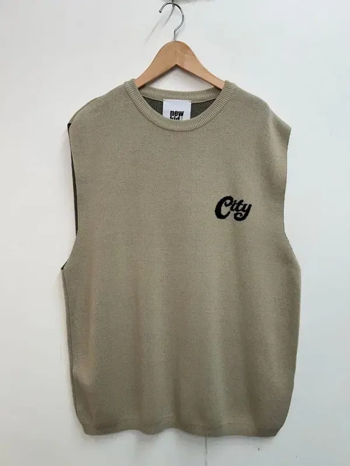 새상품 프리 노앙 오버핏 니트 베스트 베이지 상품이미지2