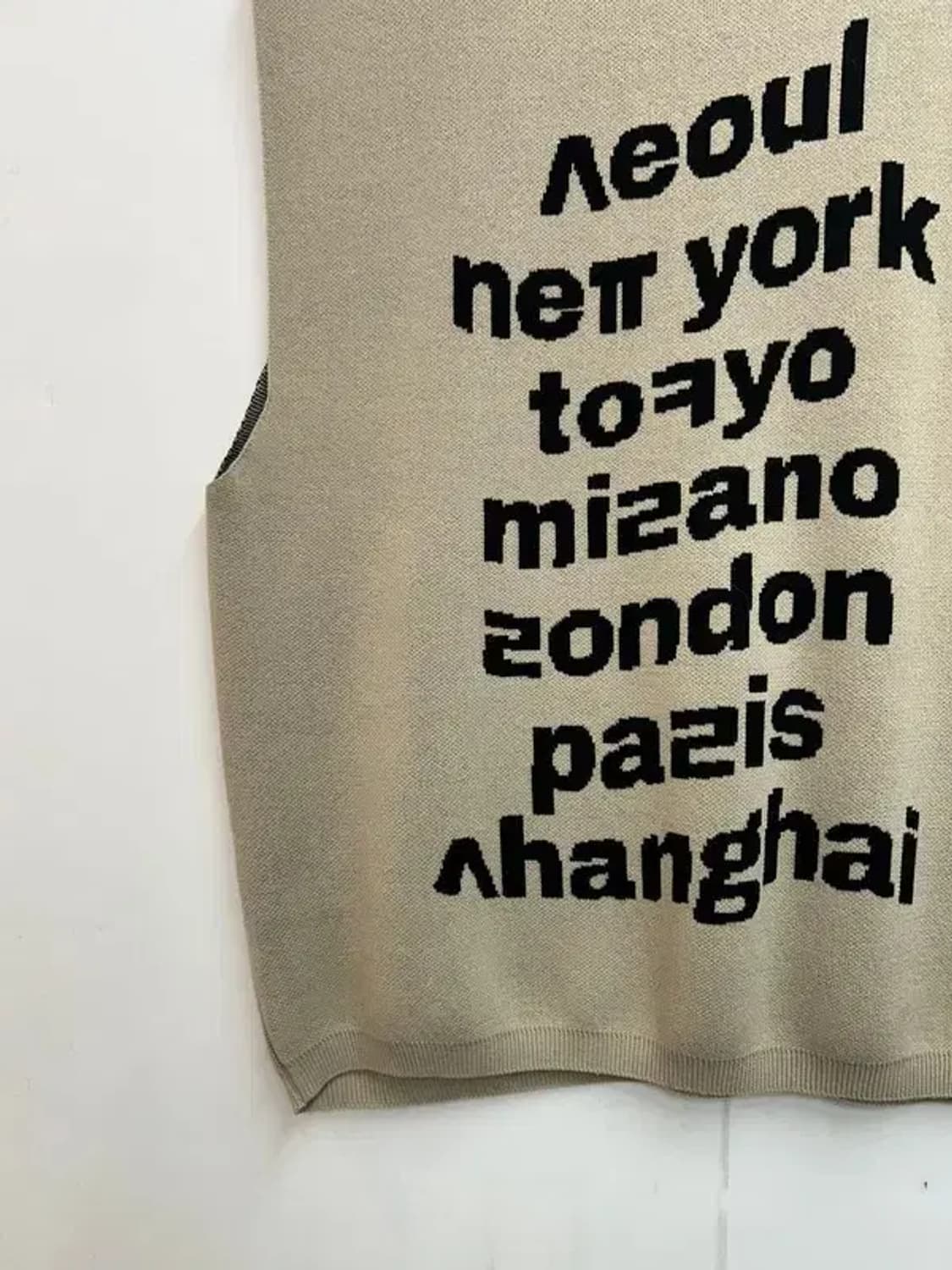 새상품 프리 노앙 오버핏 니트 베스트 베이지 상품이미지9