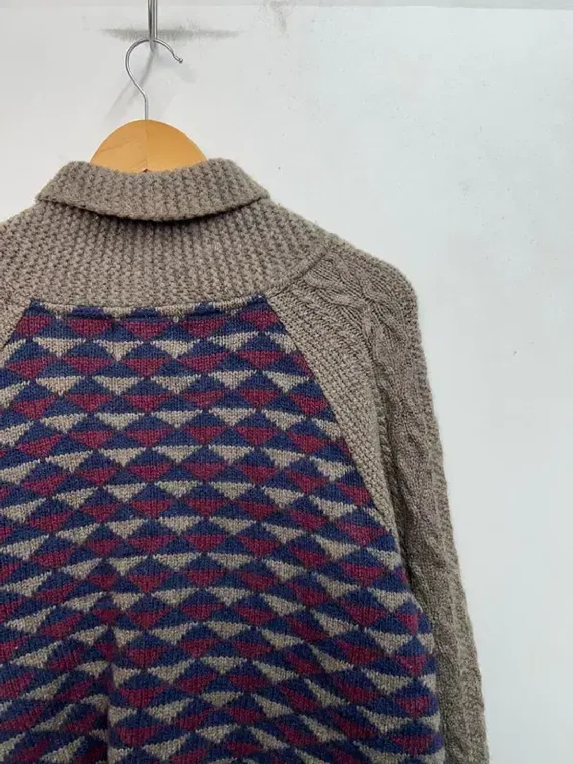 40 커스텀멜로우 빈티지 숄카라 가디건 브라운 상품이미지10