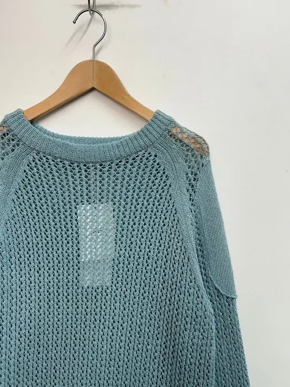 새상품 스몰 노앙 와플 니트 스웨터 라이트 블루 상품이미지4