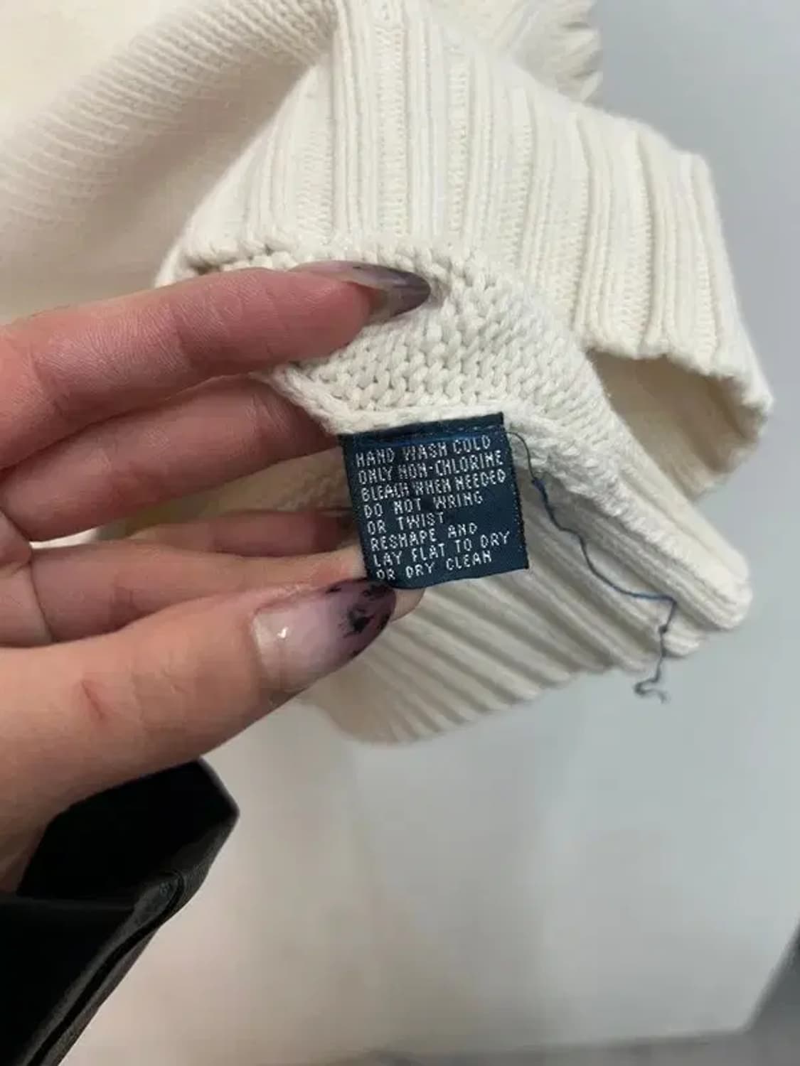 XL 폴로 랄프 로렌 00s 코튼 니트 조끼 아이보리 상품이미지6