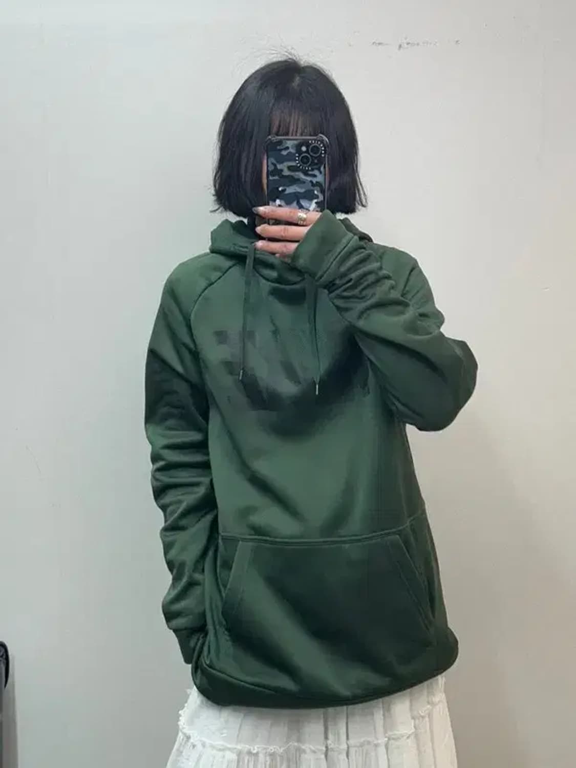 미디움 나이키 그린 플리스 트레이닝 풀오버 후디 그린 상품이미지1