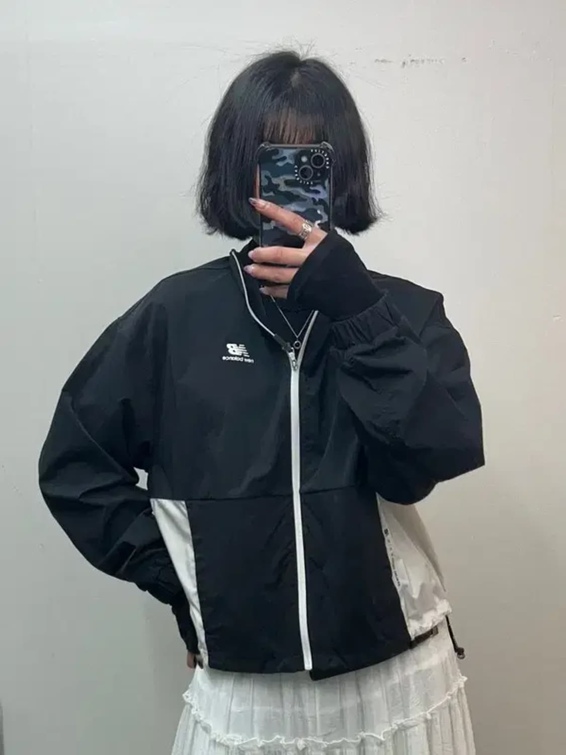 85 스몰 뉴발란스 스트레치 액티브 바람막이 블랙 상품이미지1