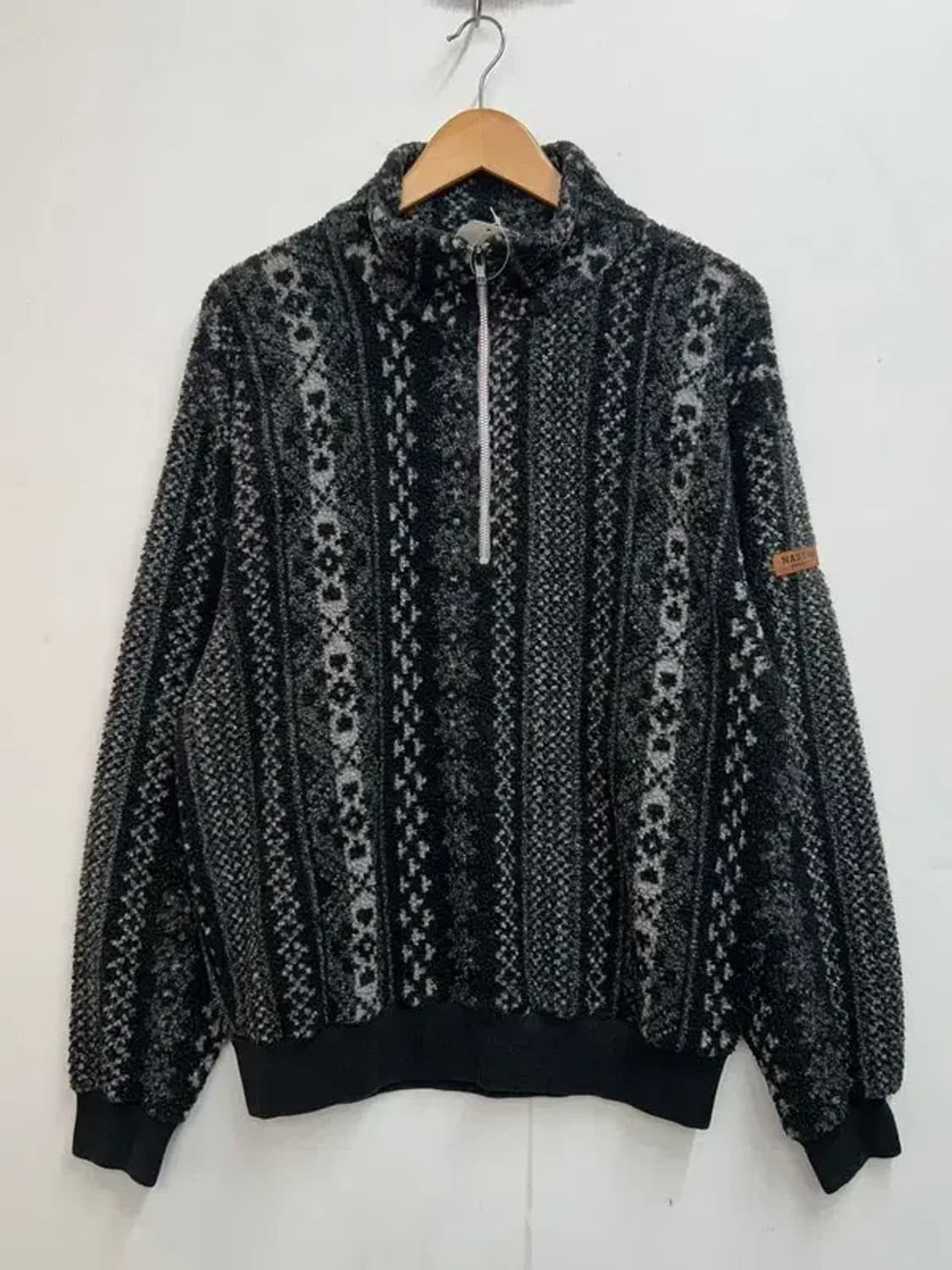 미디움 빈티지 노티카 익스페디션 아노락 니트 스웨터 블랙 상품이미지2