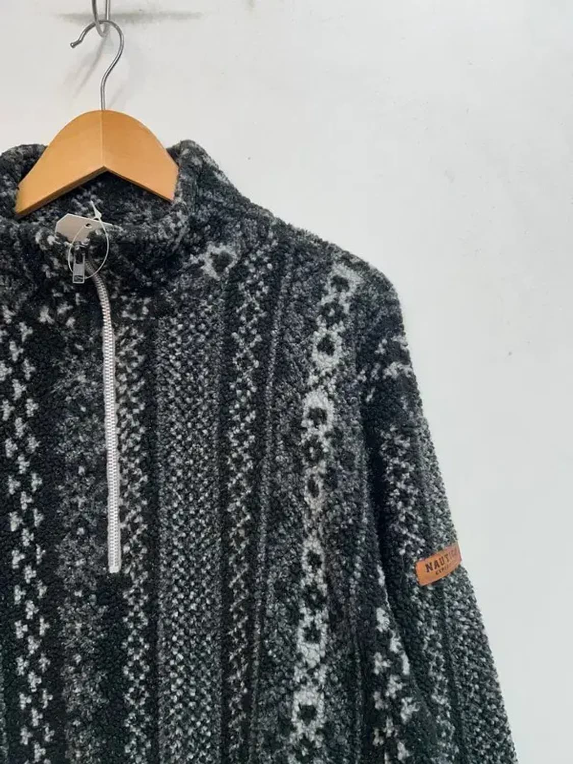 미디움 빈티지 노티카 익스페디션 아노락 니트 스웨터 블랙 상품이미지4