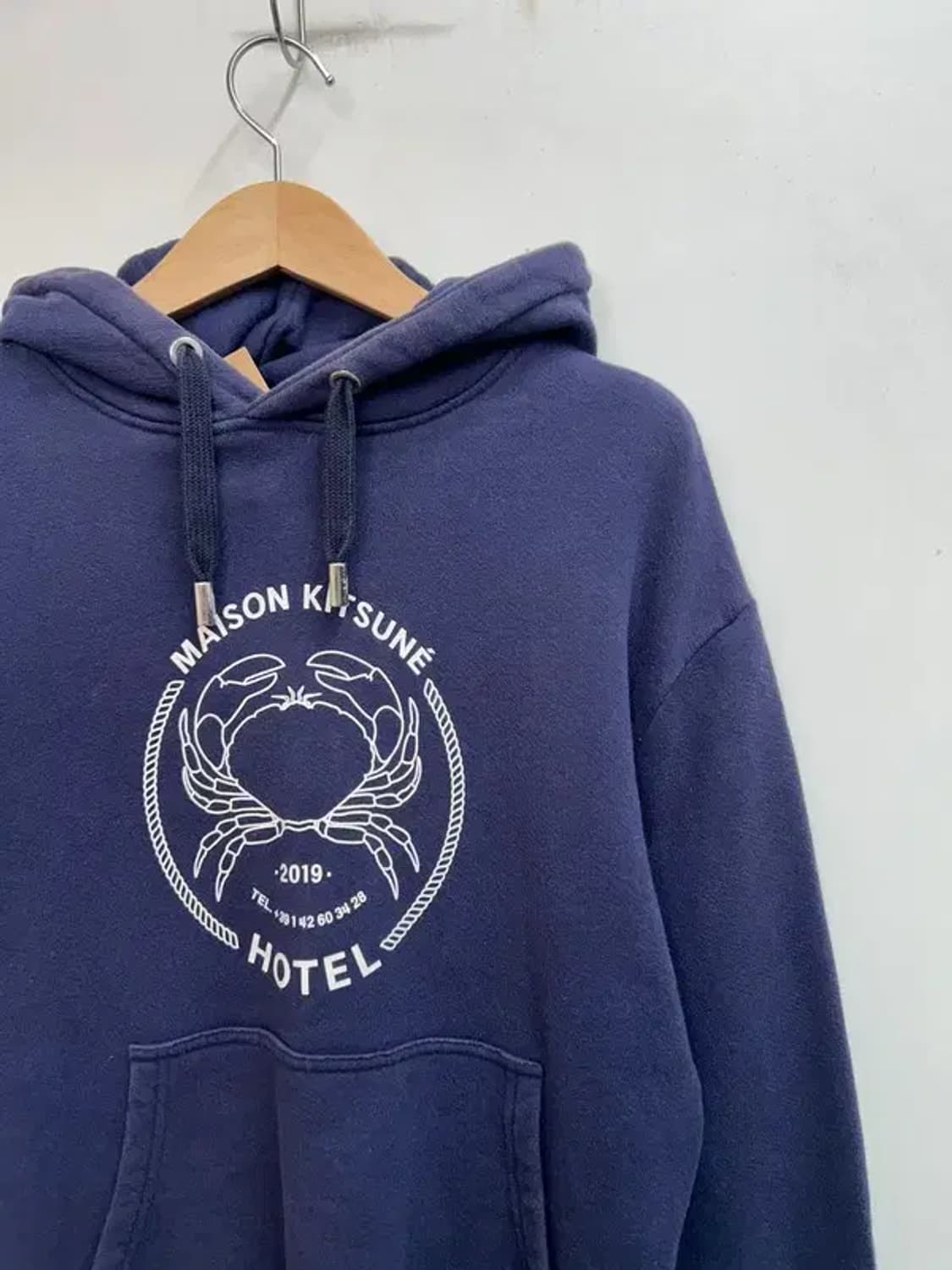 XS 메종키츠네 호텔 컬렉션 후드 네이비 상품이미지4