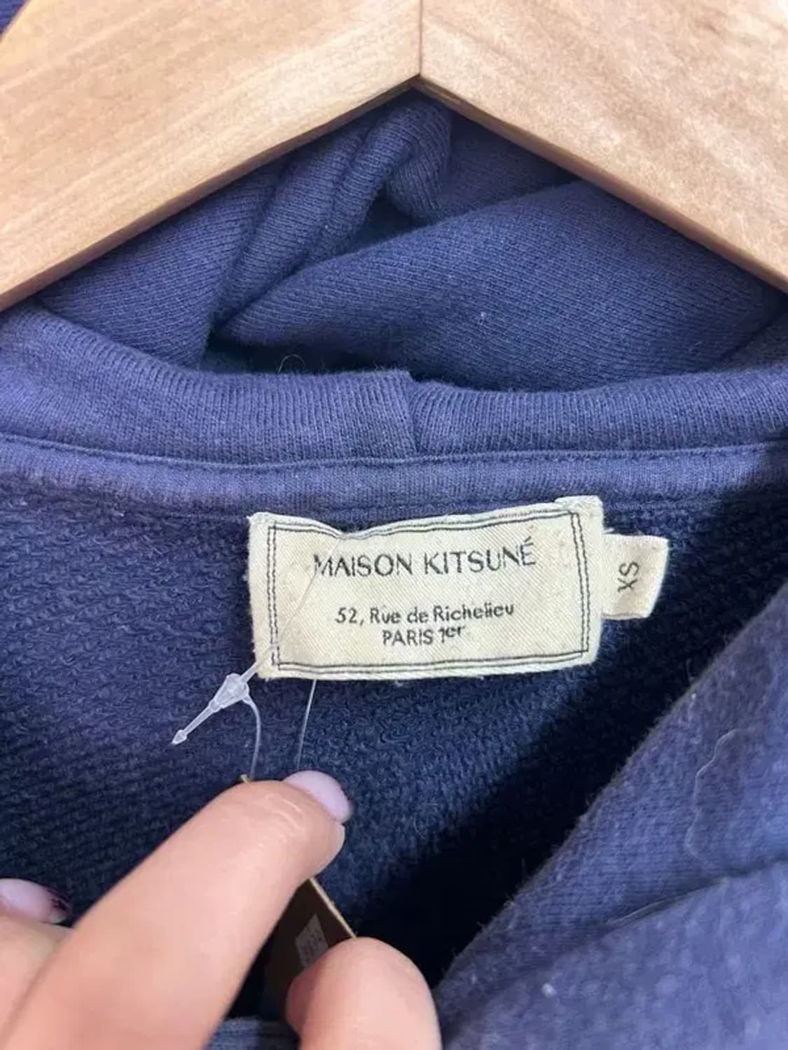 XS 메종키츠네 호텔 컬렉션 후드 네이비 상품이미지5