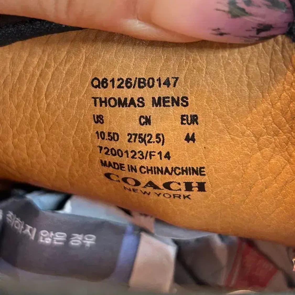 275 코치 토마스 페블 로퍼 남성 신발 블랙 상품이미지6