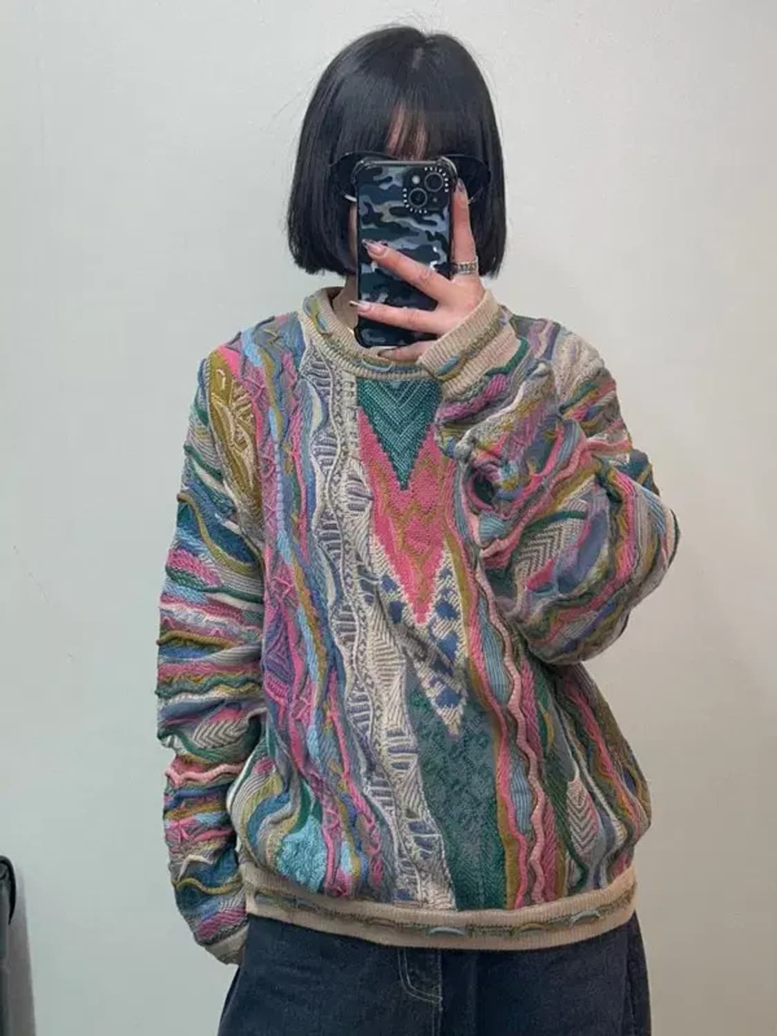 미디움 림노스 빈티지 케이블 니트 스웨터 상품이미지1