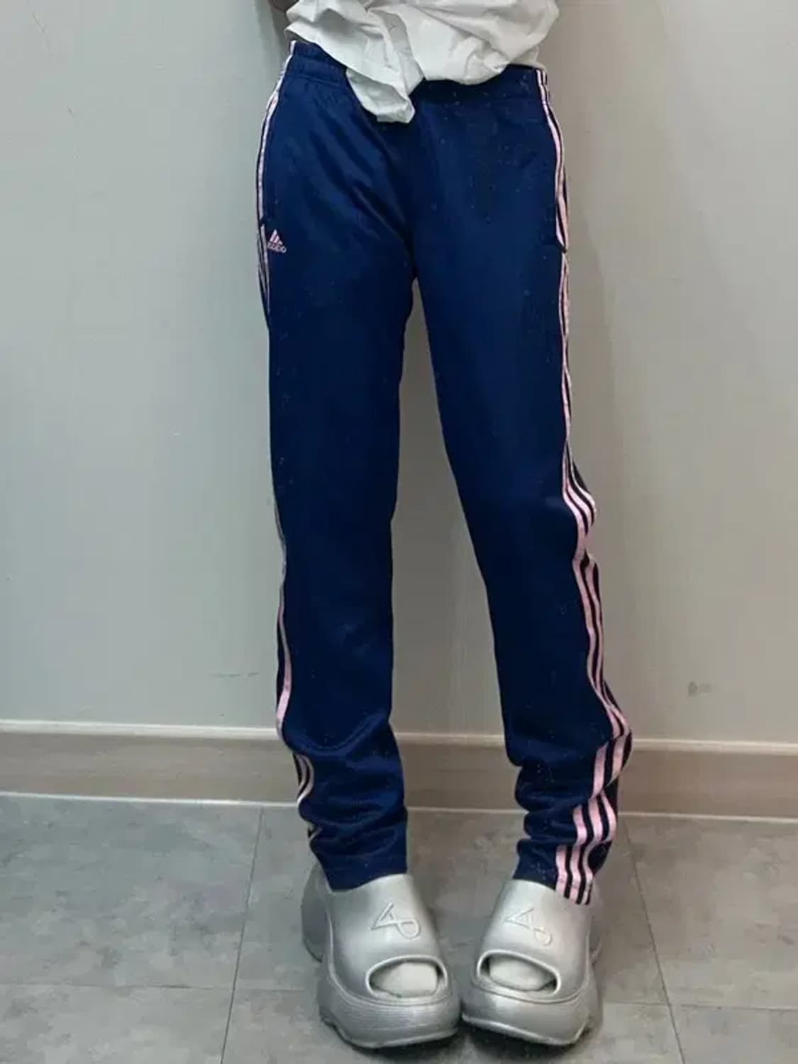 95 아디다스 블루 핑크 삼선 트랙팬츠 상품이미지1