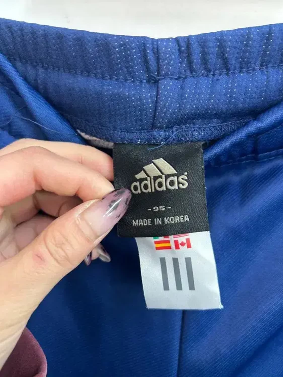95 아디다스 블루 핑크 삼선 트랙팬츠 상품이미지5