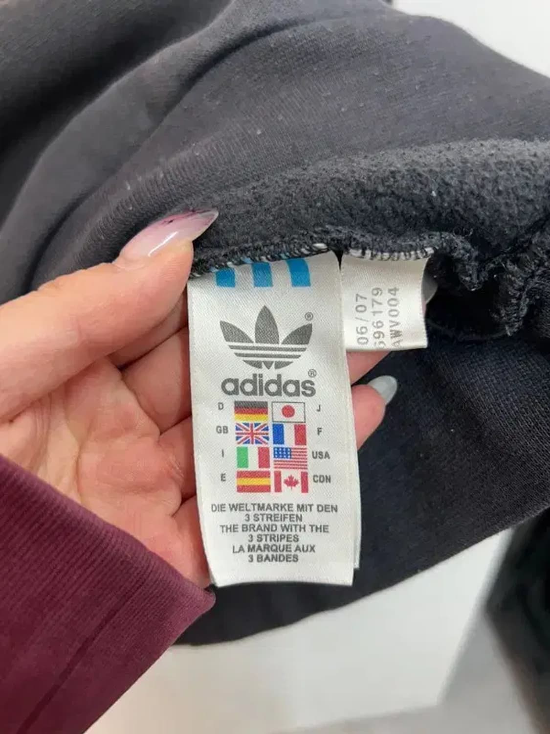 100 아디다스 빅로고 트레포일 후드 티셔츠 블랙 상품이미지6