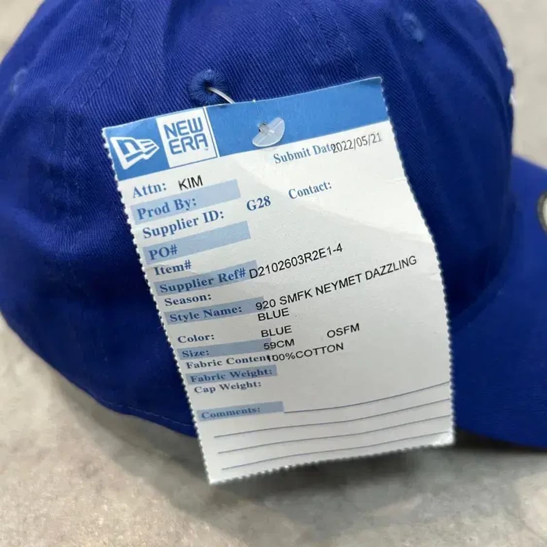 OS 새상품 뉴에라 x SMFK x MLB 메츠 야구 모자 블루 상품이미지4