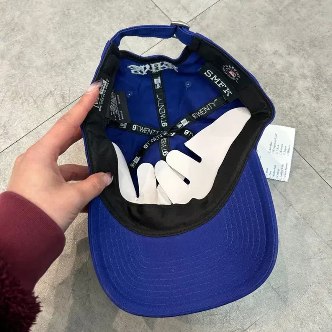 OS 새상품 뉴에라 x SMFK x MLB 메츠 야구 모자 블루 상품이미지7