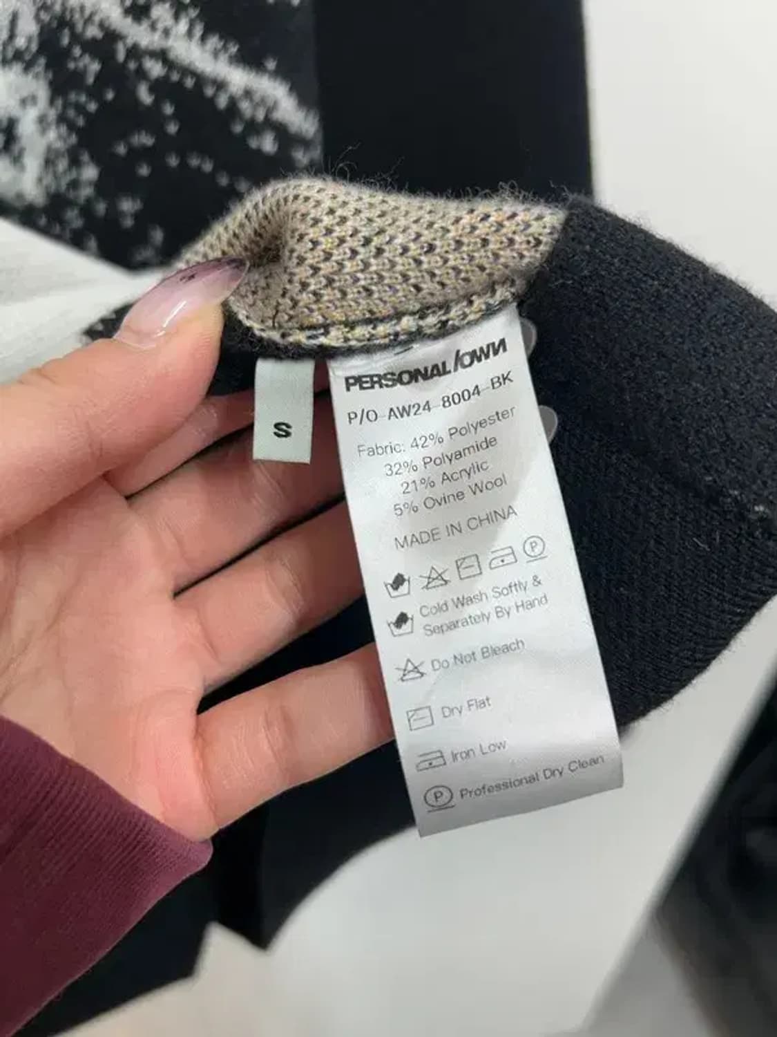 스몰 퍼스널 오운 매드캣 니트 자카드 후드티 블랙 상품이미지6