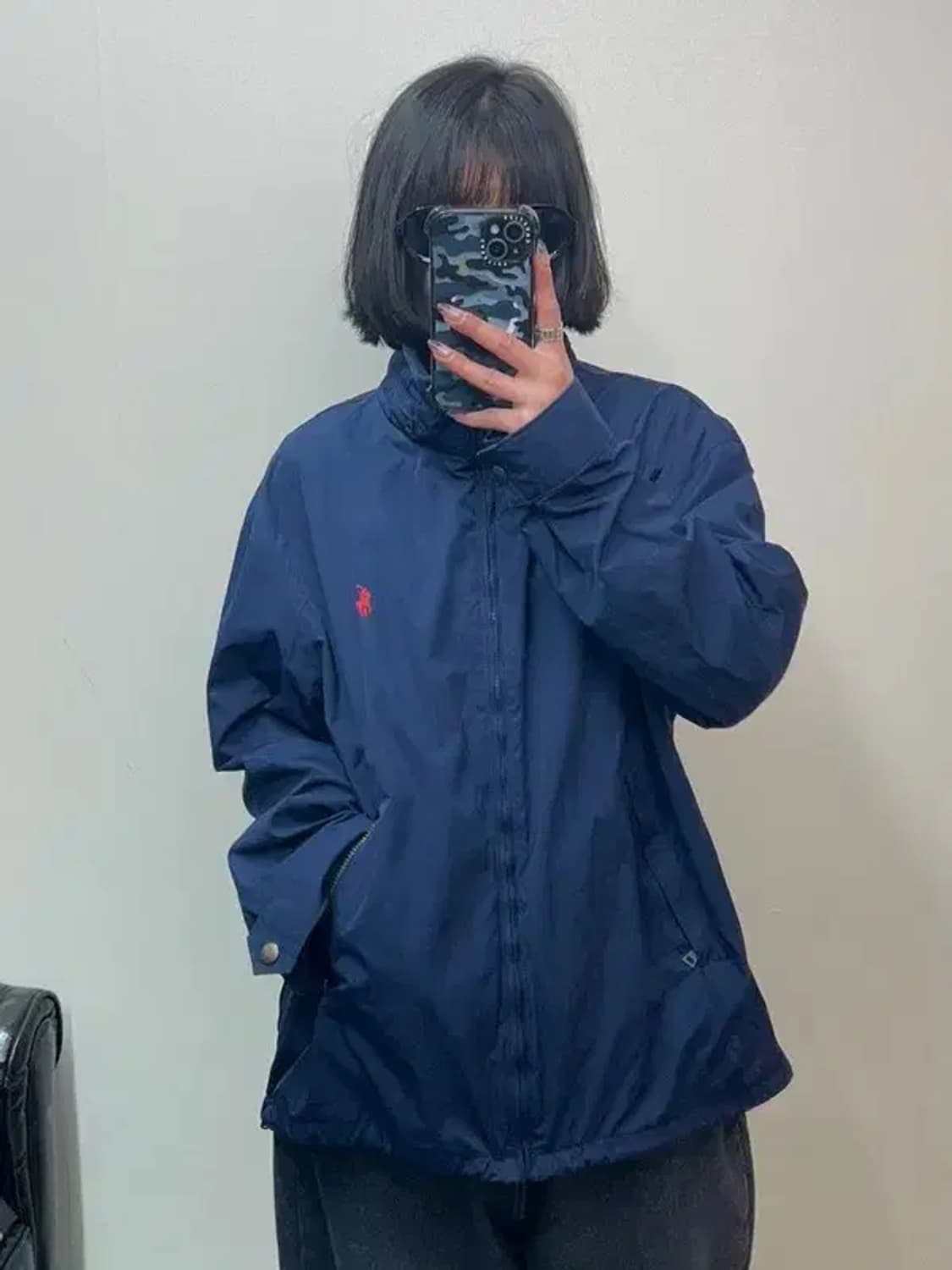 XXL 폴로 랄프 로렌 네이비 폴리쉘 포니 페리 봄 자켓 상품이미지1