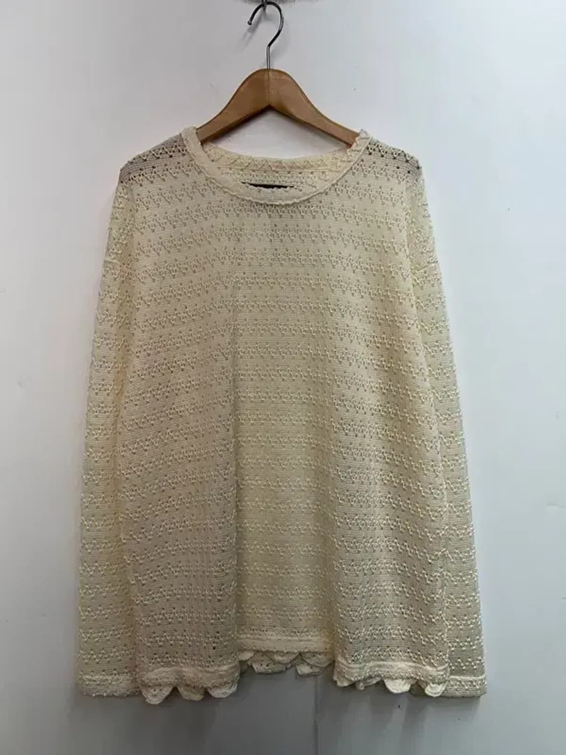 XL 앤더슨벨 플라워 가든 크루넥 봄 스웨터 아이보리 상품이미지2