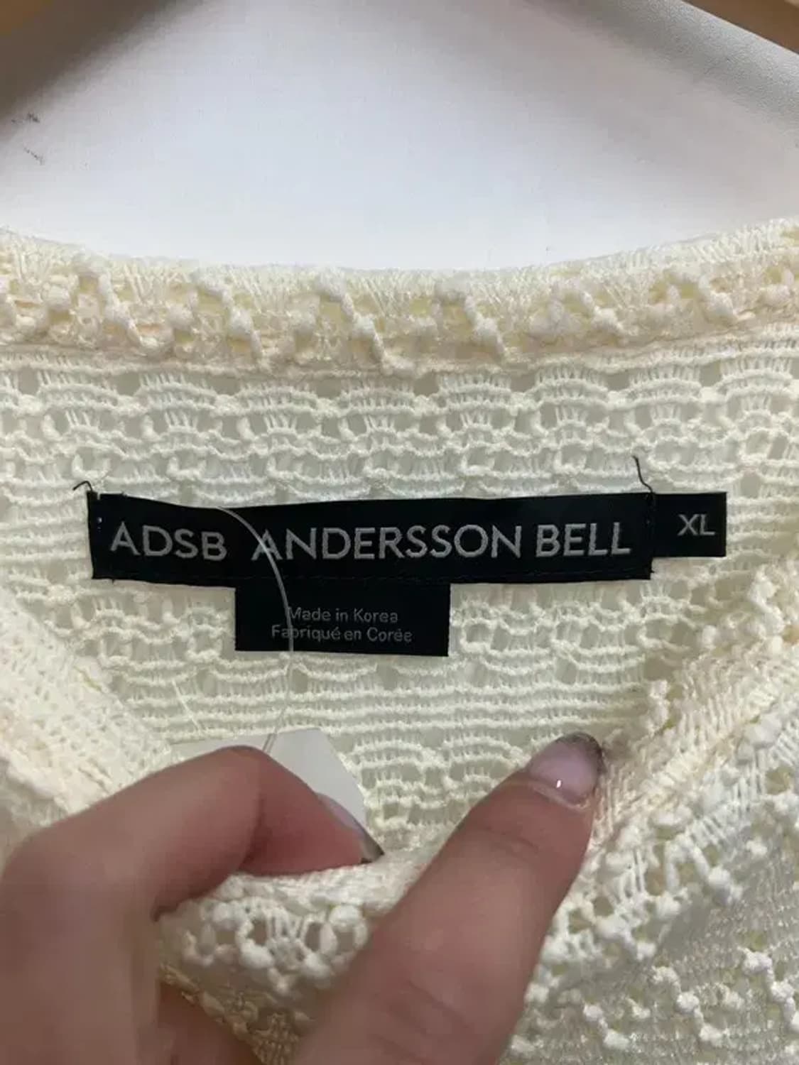 XL 앤더슨벨 플라워 가든 크루넥 봄 스웨터 아이보리 상품이미지5