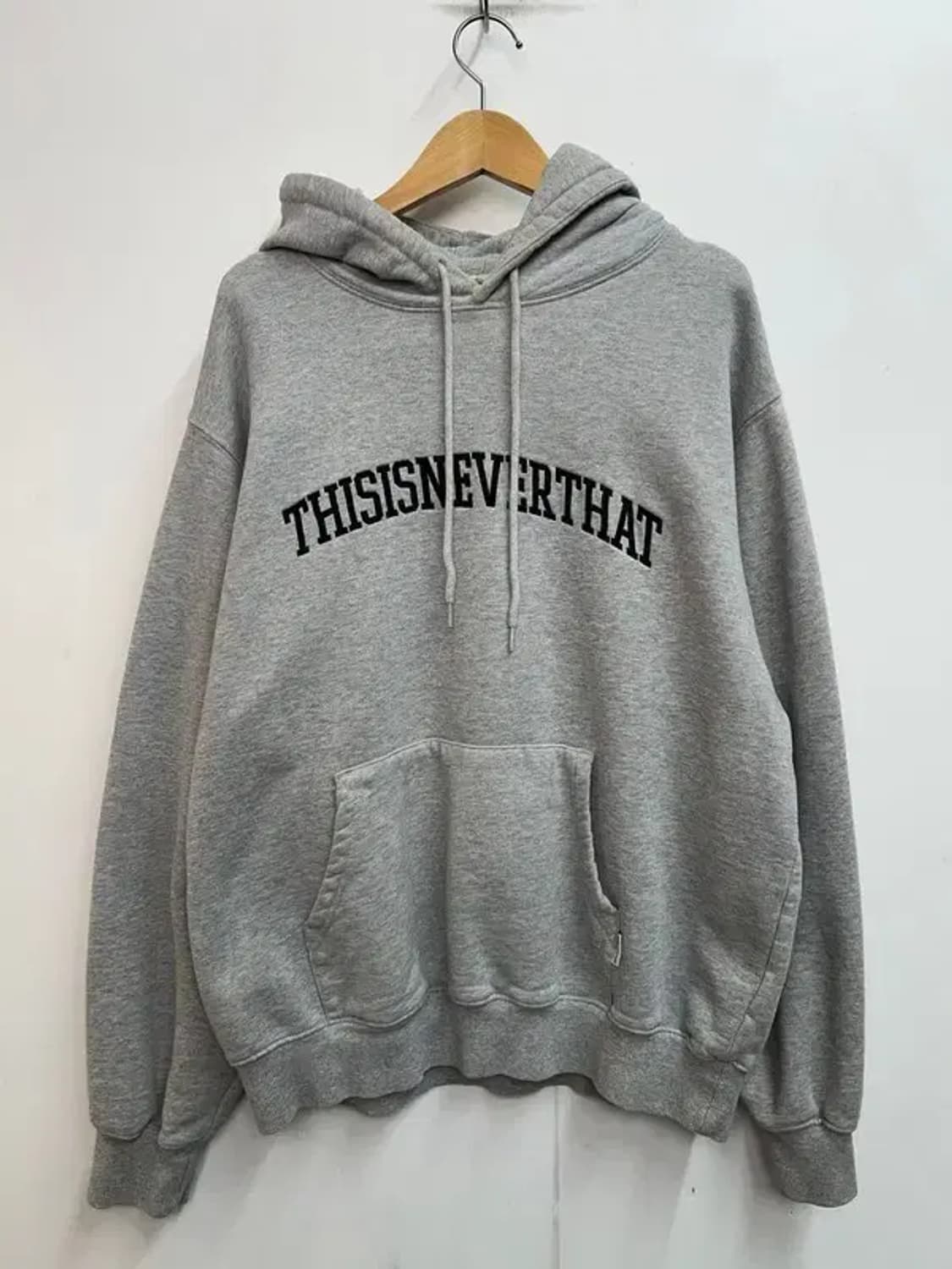 라지 디스이즈네버댓 로고 후드 티셔츠 그레이 상품이미지2