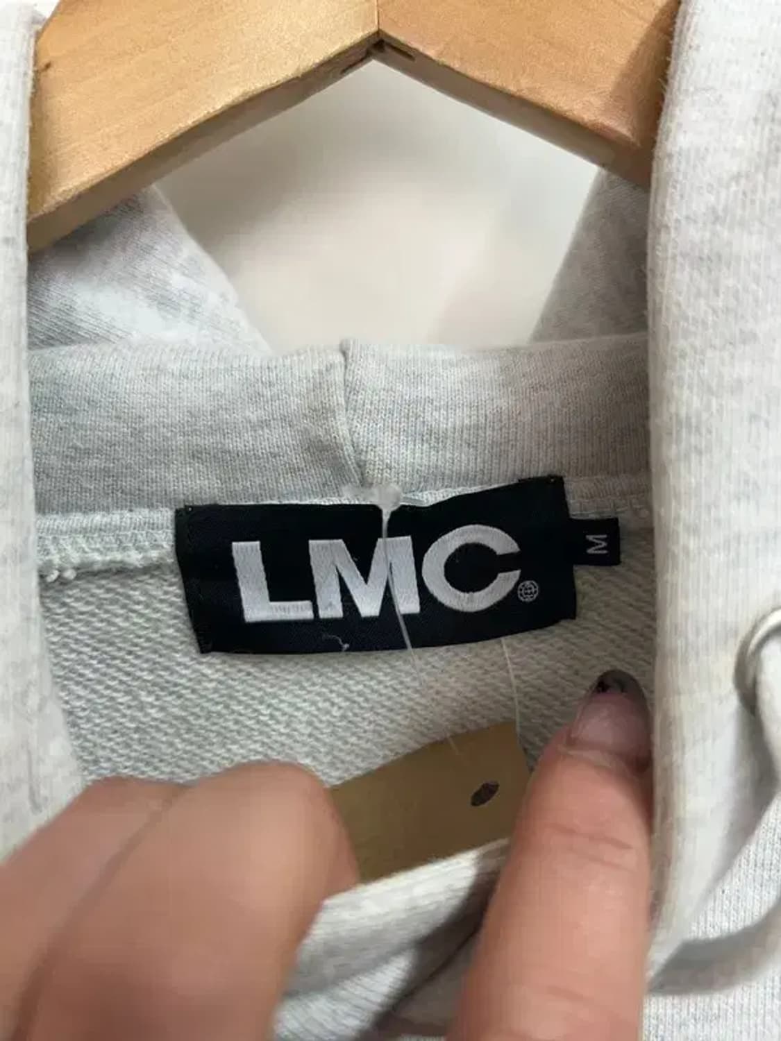 미디움 LMC 글리터 로고 후드티 라이트 헤더 그레이 상품이미지6