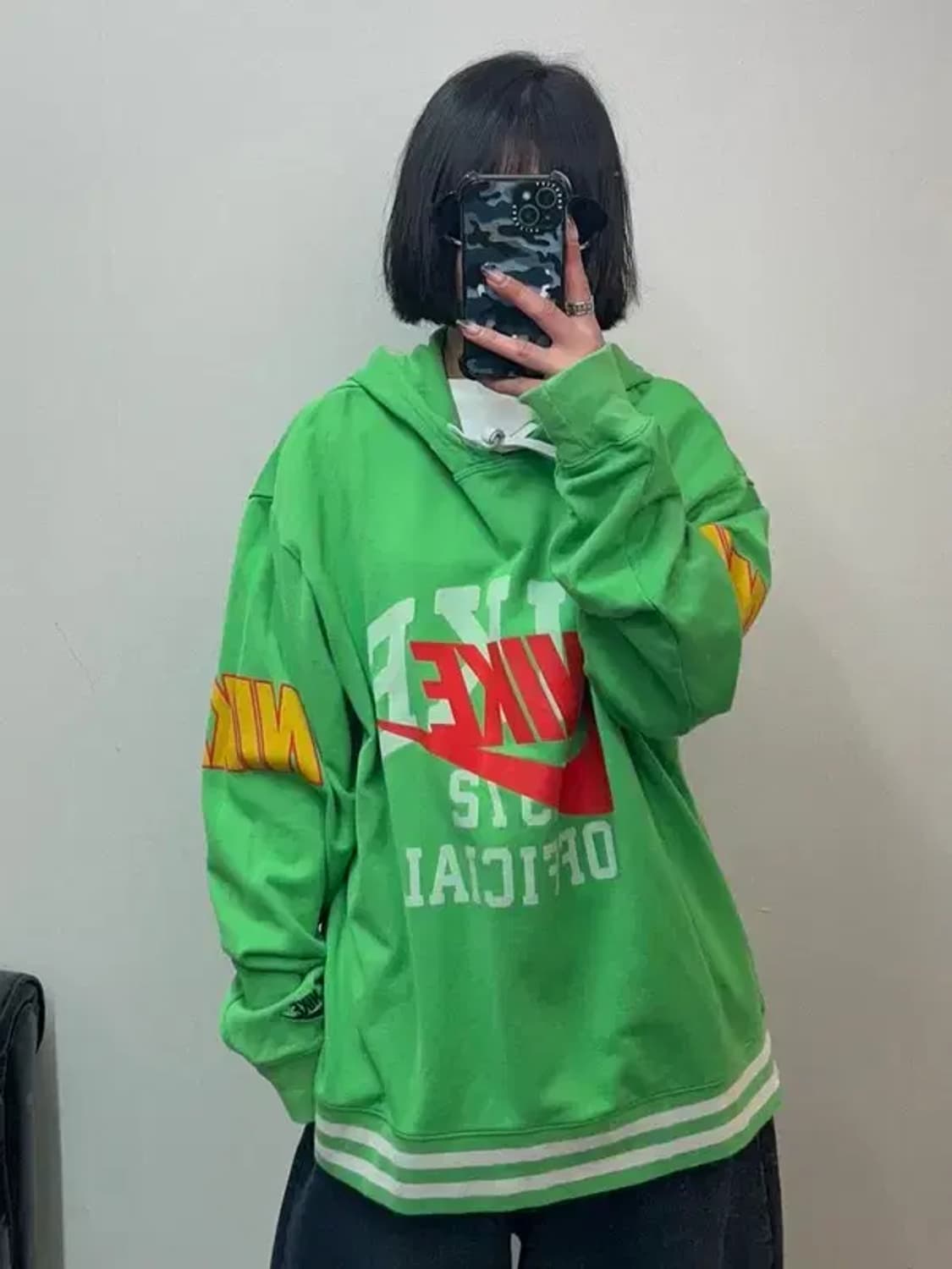 XL 나이키 NSW 프렌치 테리 풀오버 봄 후드 라이트 그린 스파크 상품이미지1