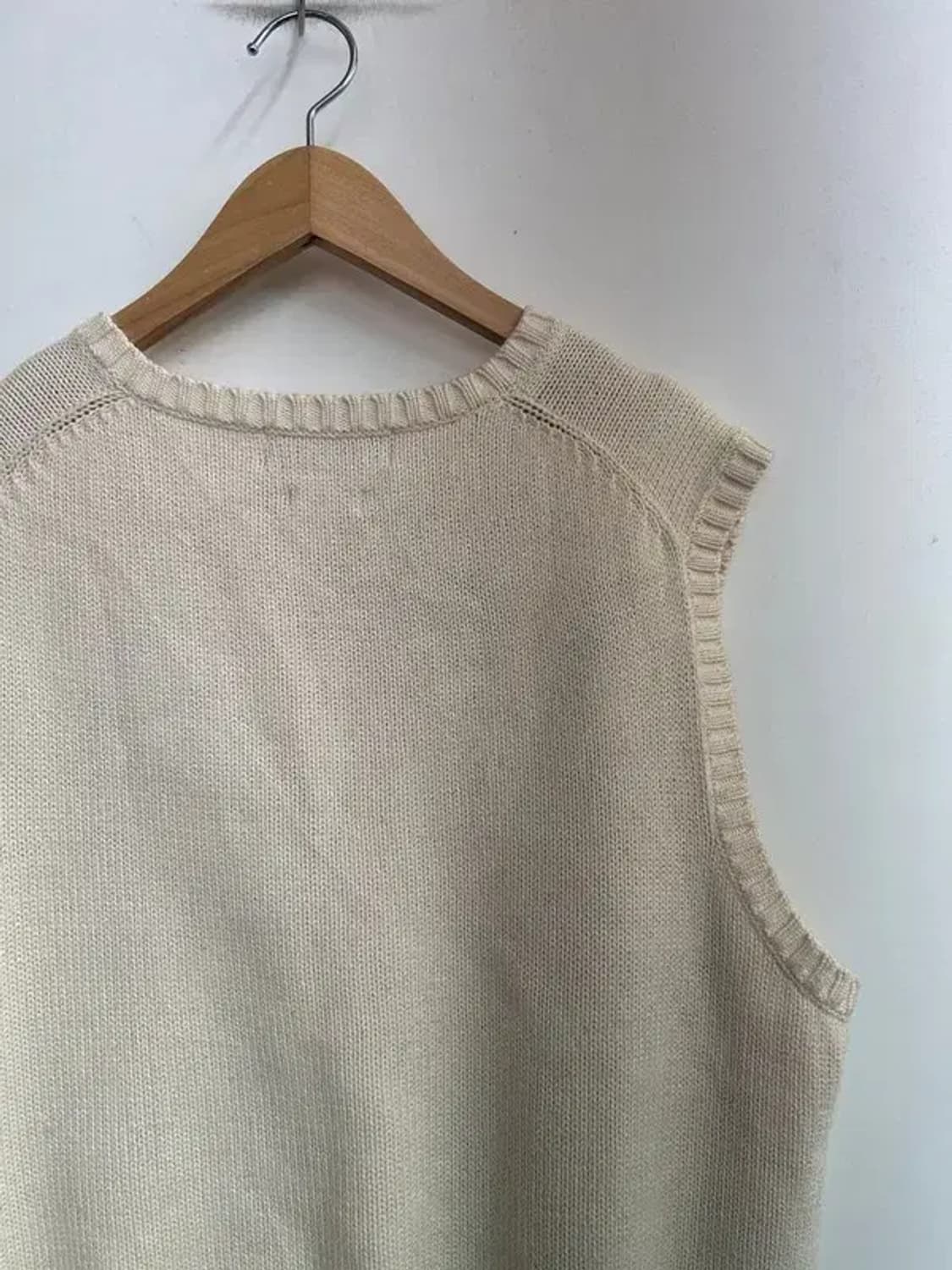 라지 폴로 랄프 로렌 올드스쿨 니트 조끼 아이보리 상품이미지10