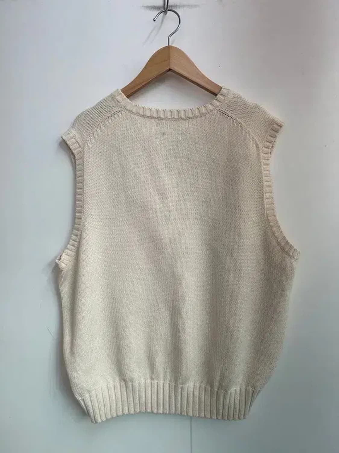 라지 폴로 랄프 로렌 올드스쿨 니트 조끼 아이보리 상품이미지8