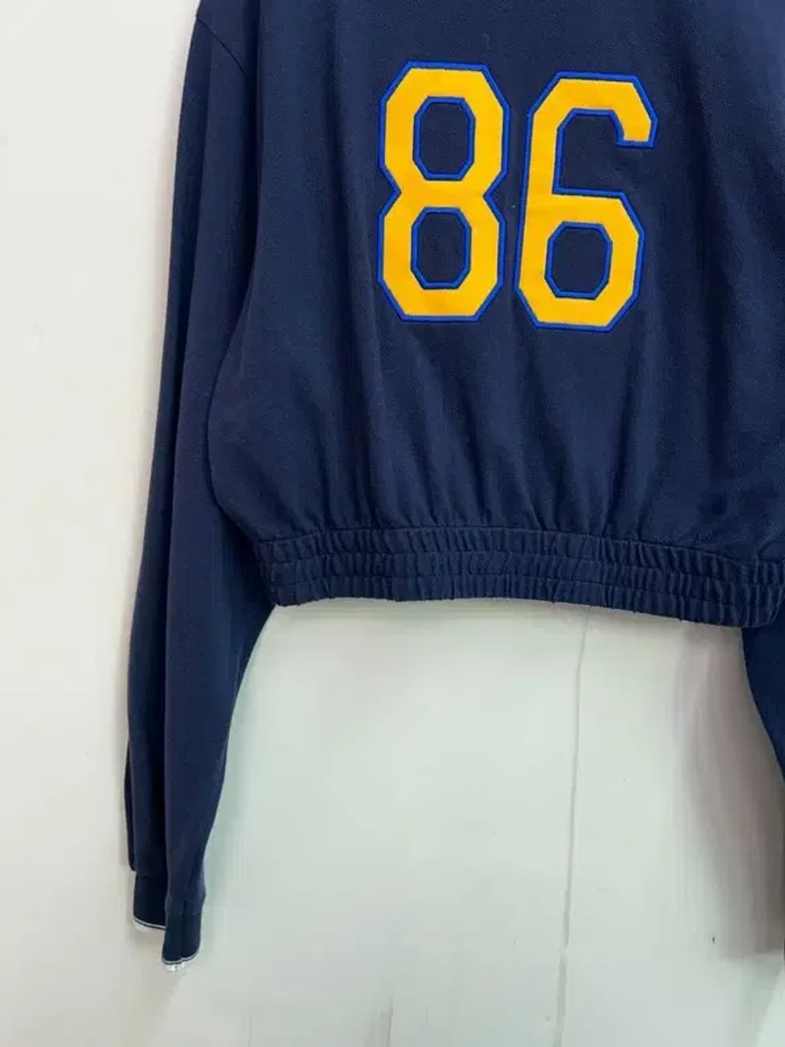 새상품 프리 노앙 로고 크롭 피케 카라 봄 스웻셔츠 네이비 상품이미지8