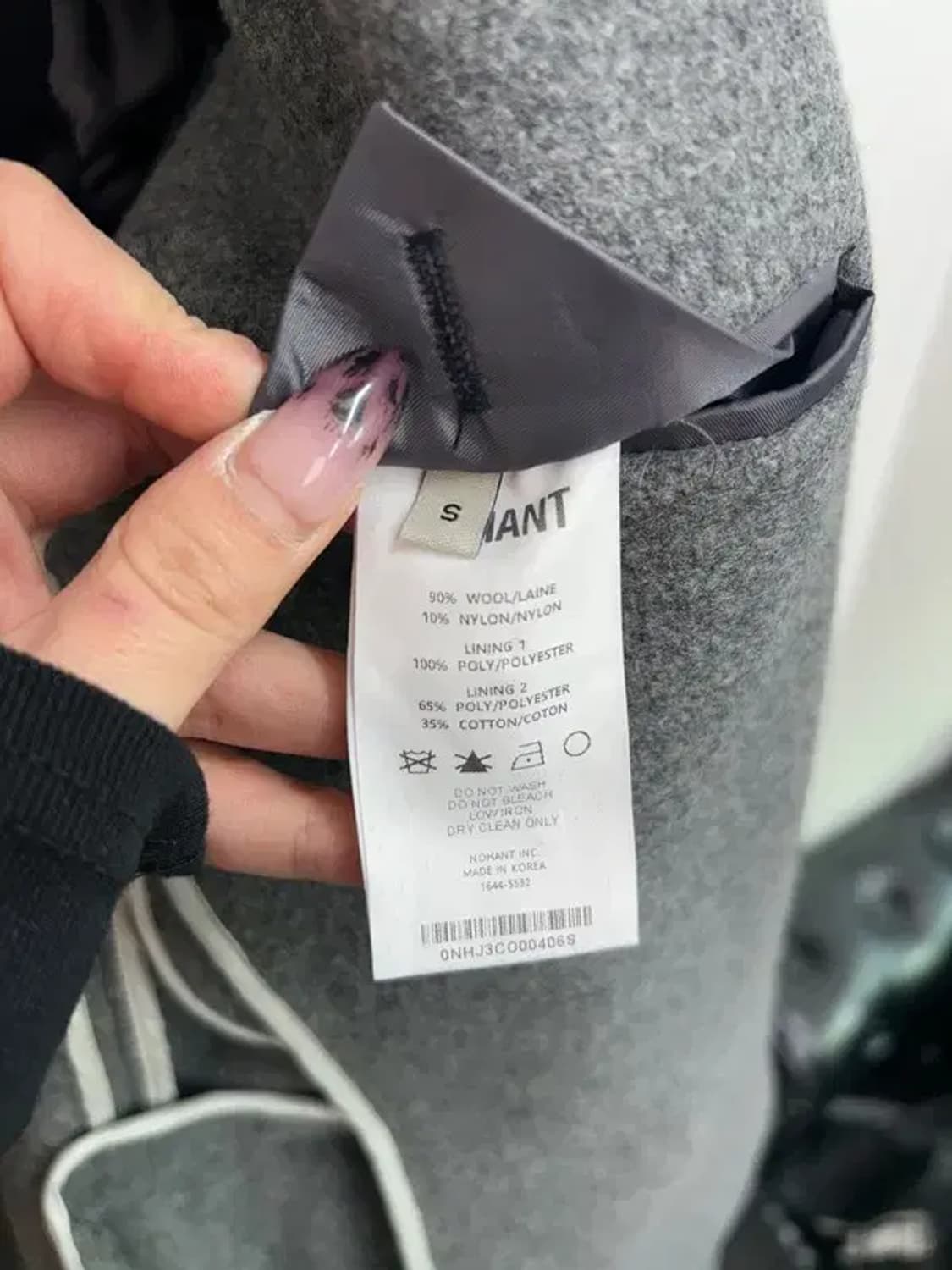 스몰 새상품 노앙 유니섹스 메리노 울 코트 그레이 상품이미지7