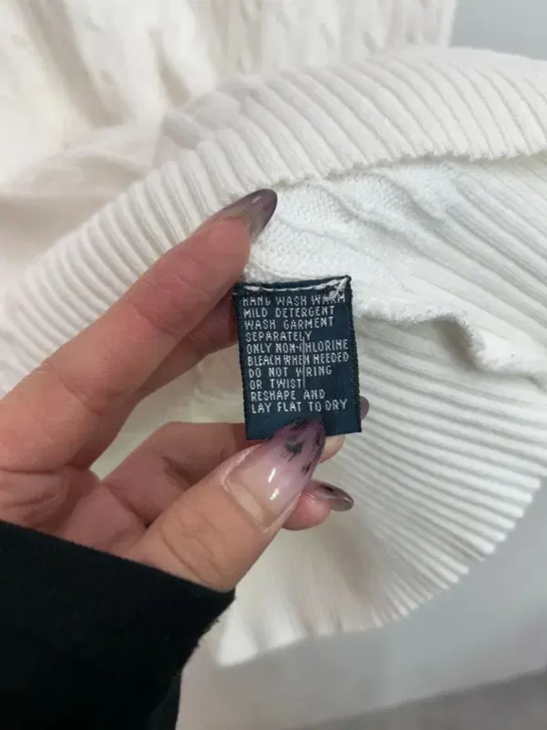 라지 봄 폴로 골프 케이블 니트 베스트 화이트 상품이미지7