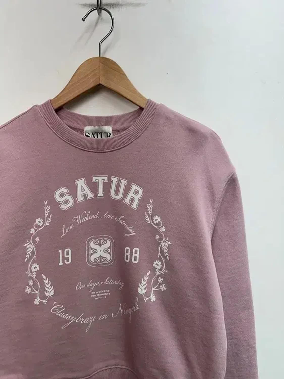 프리 세터 크롭 스웨트셔츠 봄 맨투맨 핑크 상품이미지4