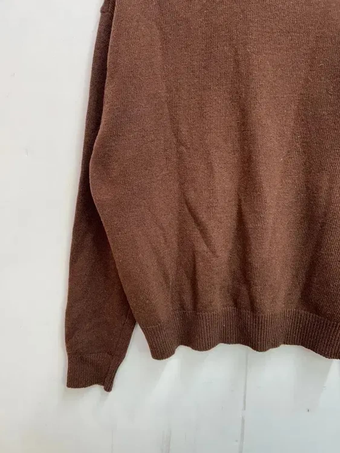 미디움 에이카화이트 AECA 빅 로고 울 니트 브라운 상품이미지9