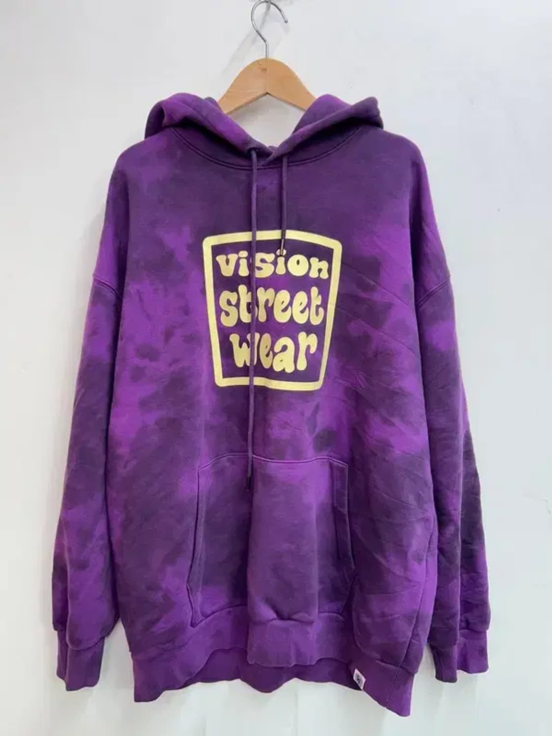 라지 비전스트릿웨어 VSW 프레임 염색 후드티 퍼플 상품이미지2