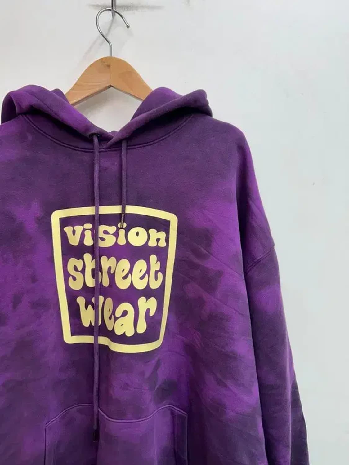 라지 비전스트릿웨어 VSW 프레임 염색 후드티 퍼플 상품이미지4