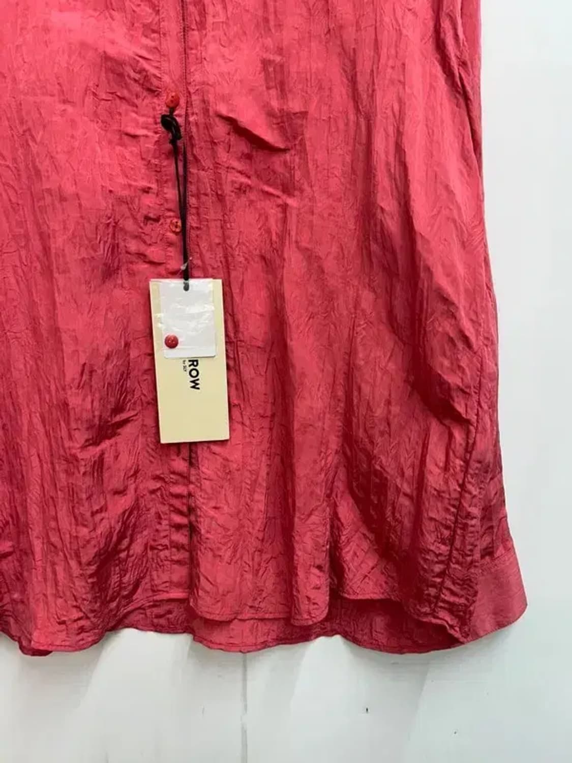 프리 새상품 THROW 블라우스 린넨 셔츠 레드 상품이미지3