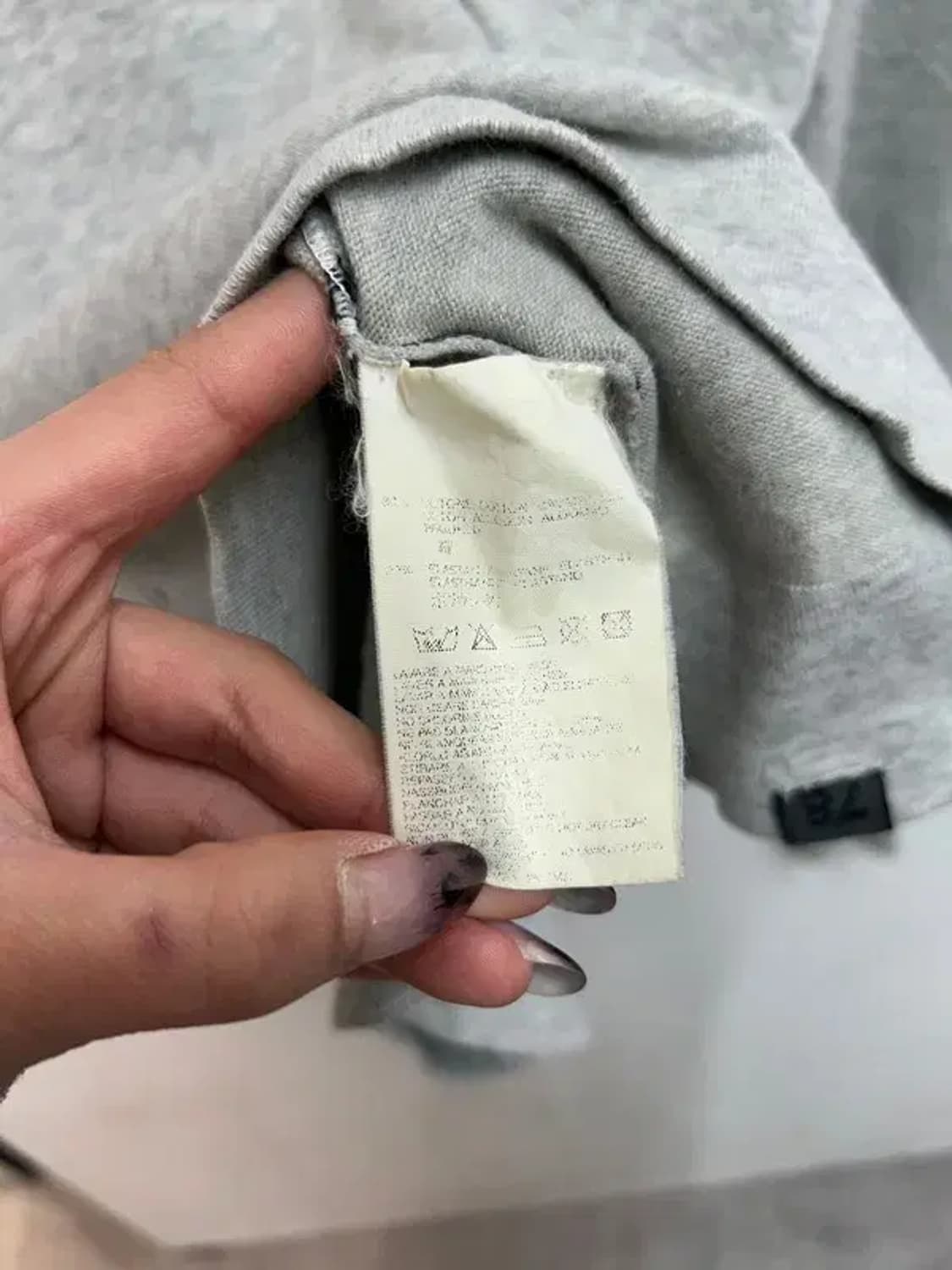 스몰 봄 옷 디젤 코튼 브이넥 롱 슬리브 그레이 상품이미지8