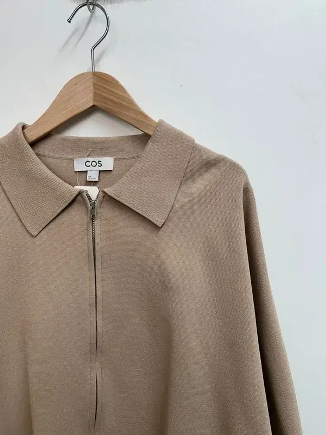 라지 COS 코스 니트 집업 자켓 베이지 상품이미지4