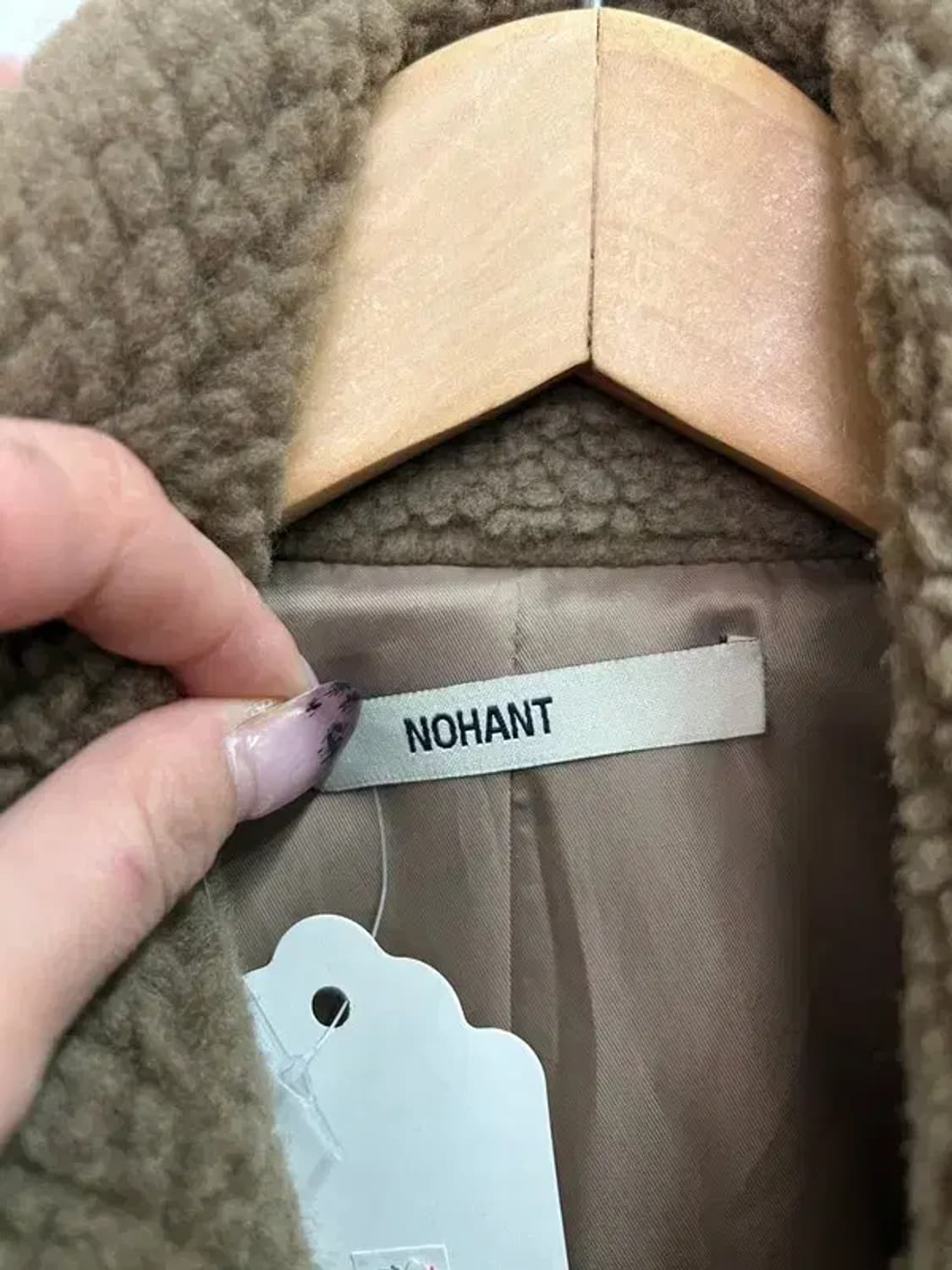 프리 새상품 노앙 오버사이즈 포켓 플리스 코트 카키 상품이미지5