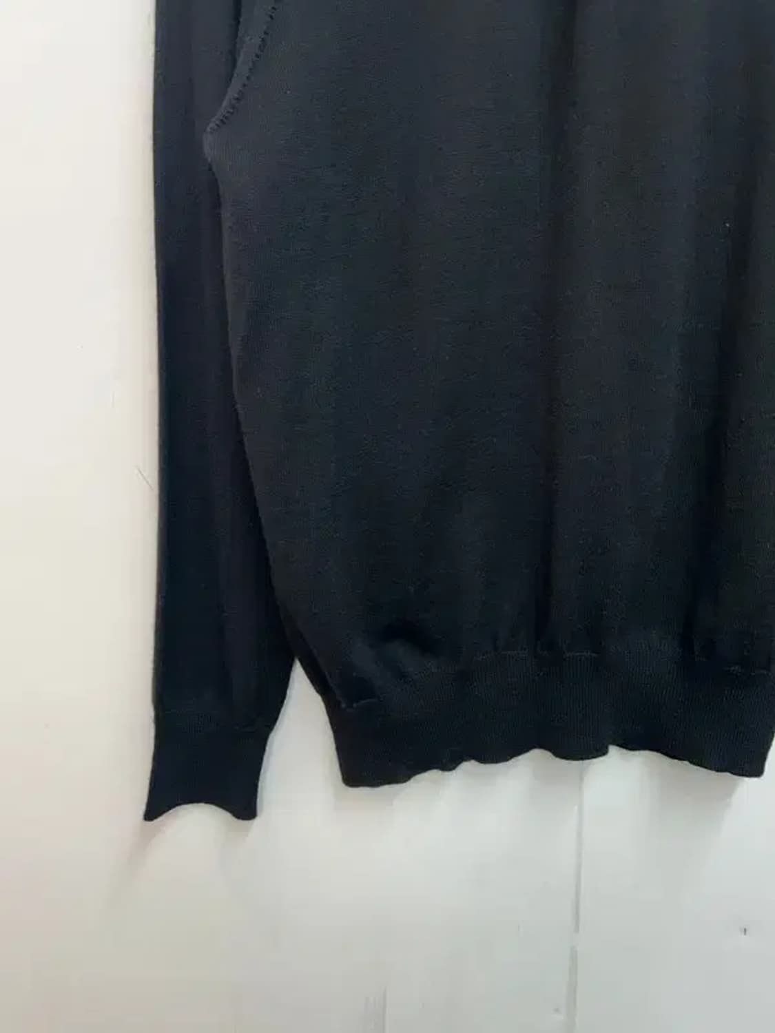 48 맨온더분 카라 울 니트 롱 슬리브 블랙 상품이미지3