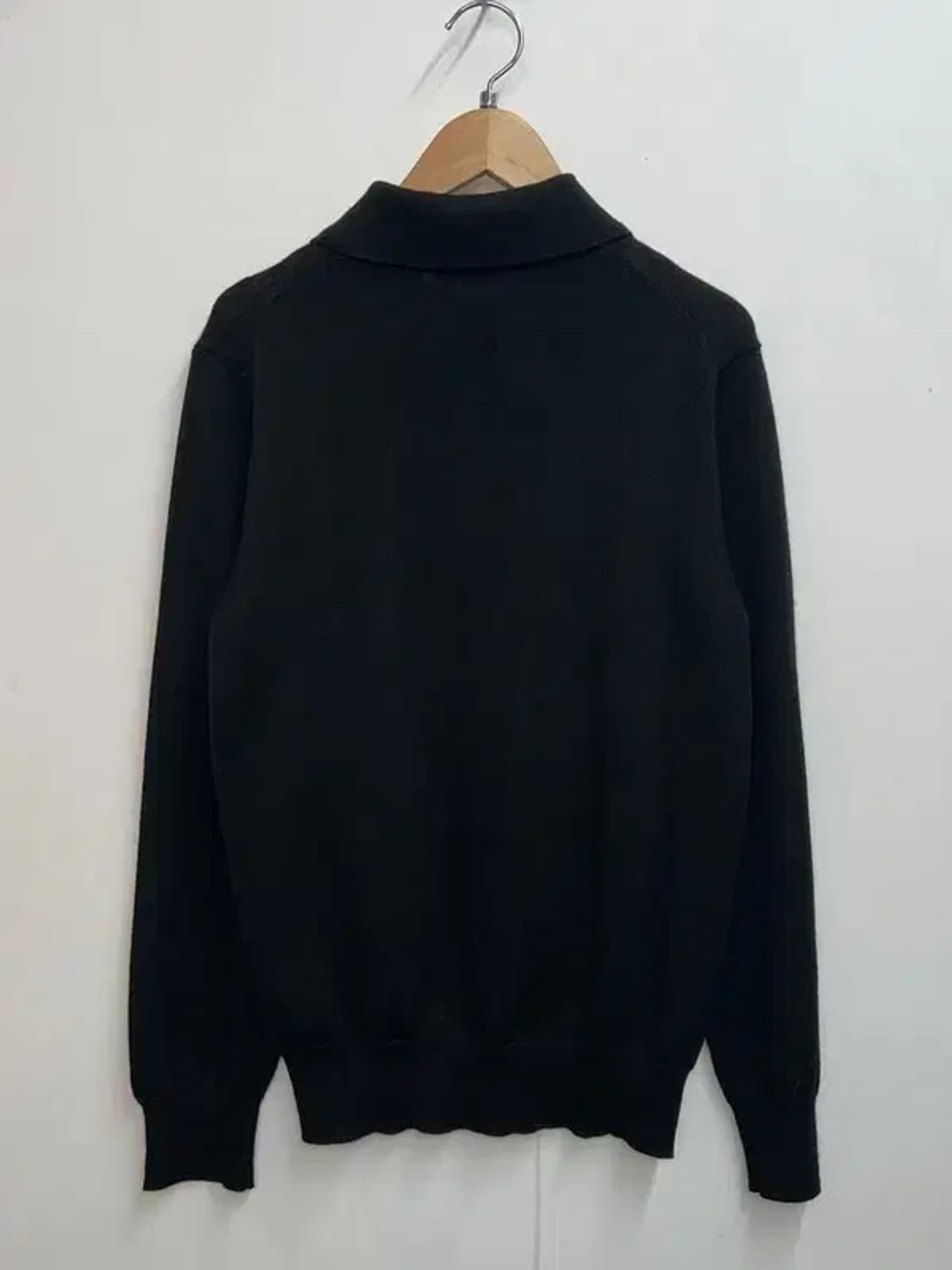 48 맨온더분 카라 울 니트 롱 슬리브 블랙 상품이미지7