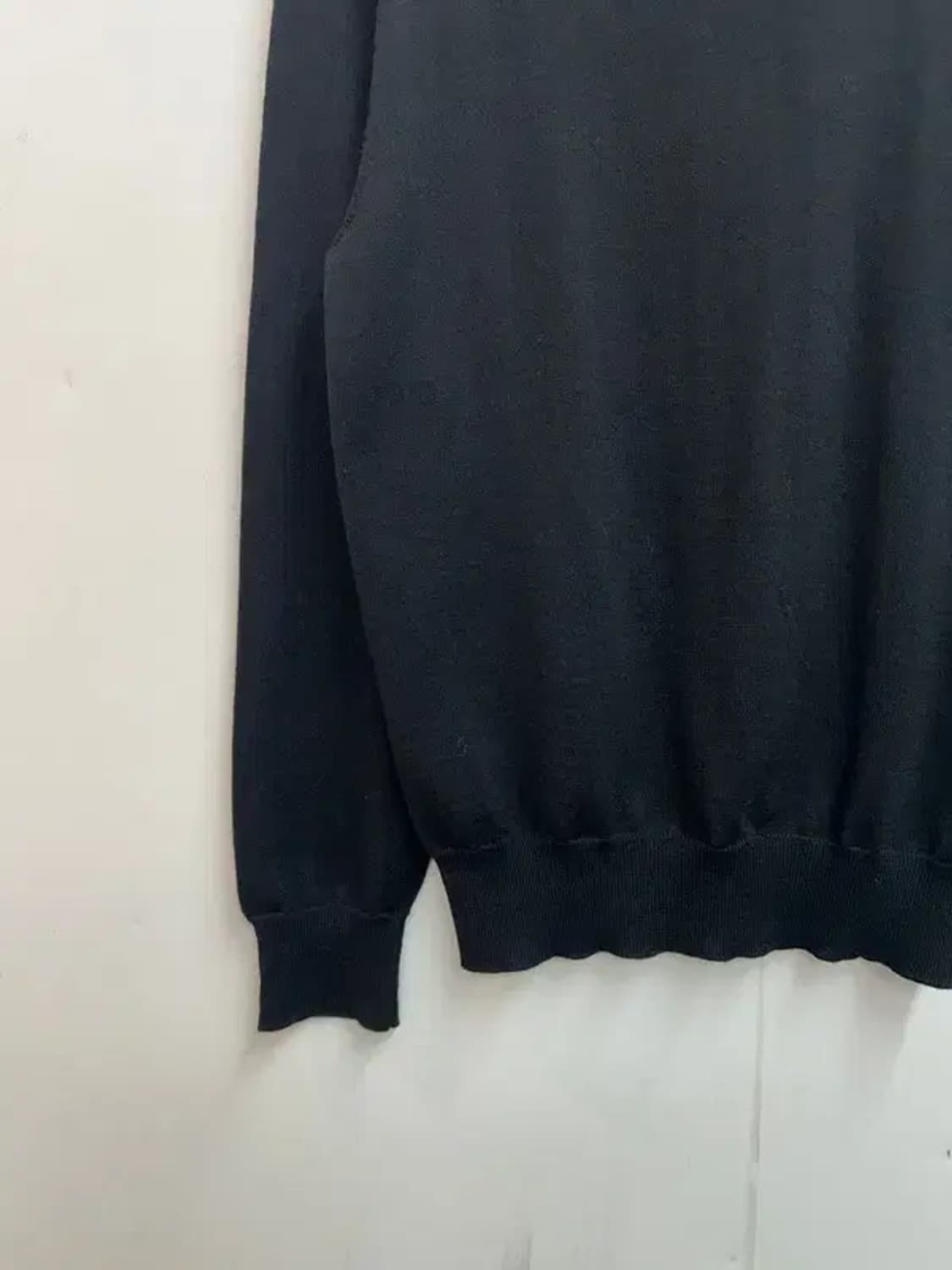 48 맨온더분 카라 울 니트 롱 슬리브 블랙 상품이미지8