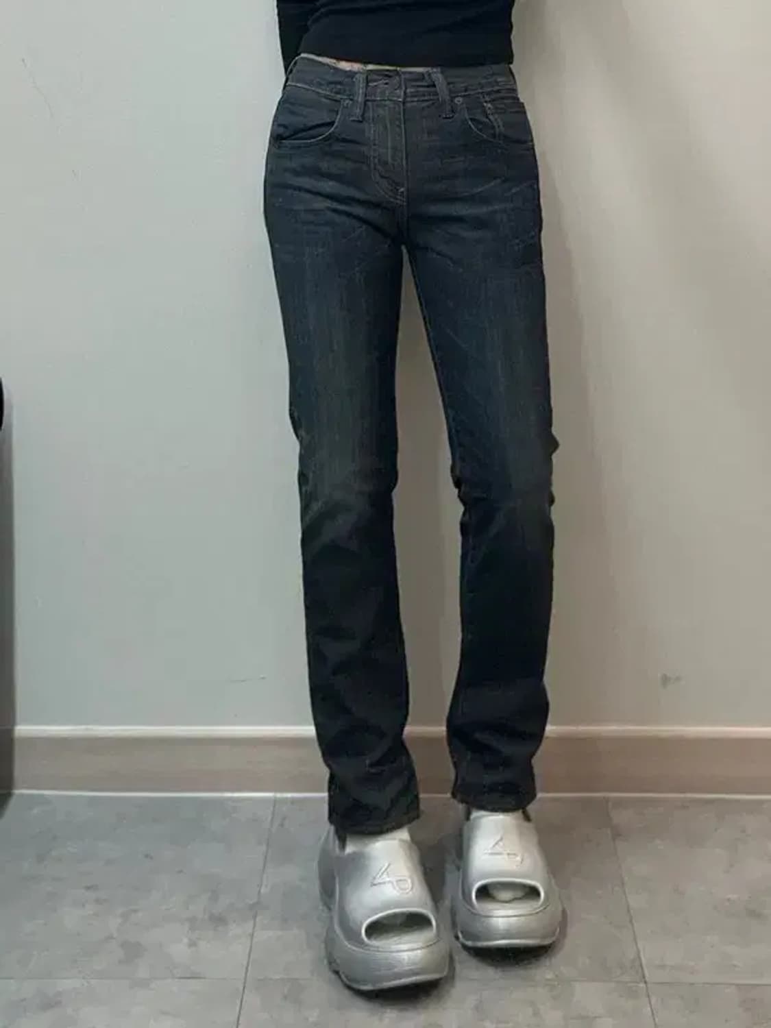 28 리바이스 511 블랙진 워싱 데님 팬츠 상품이미지1