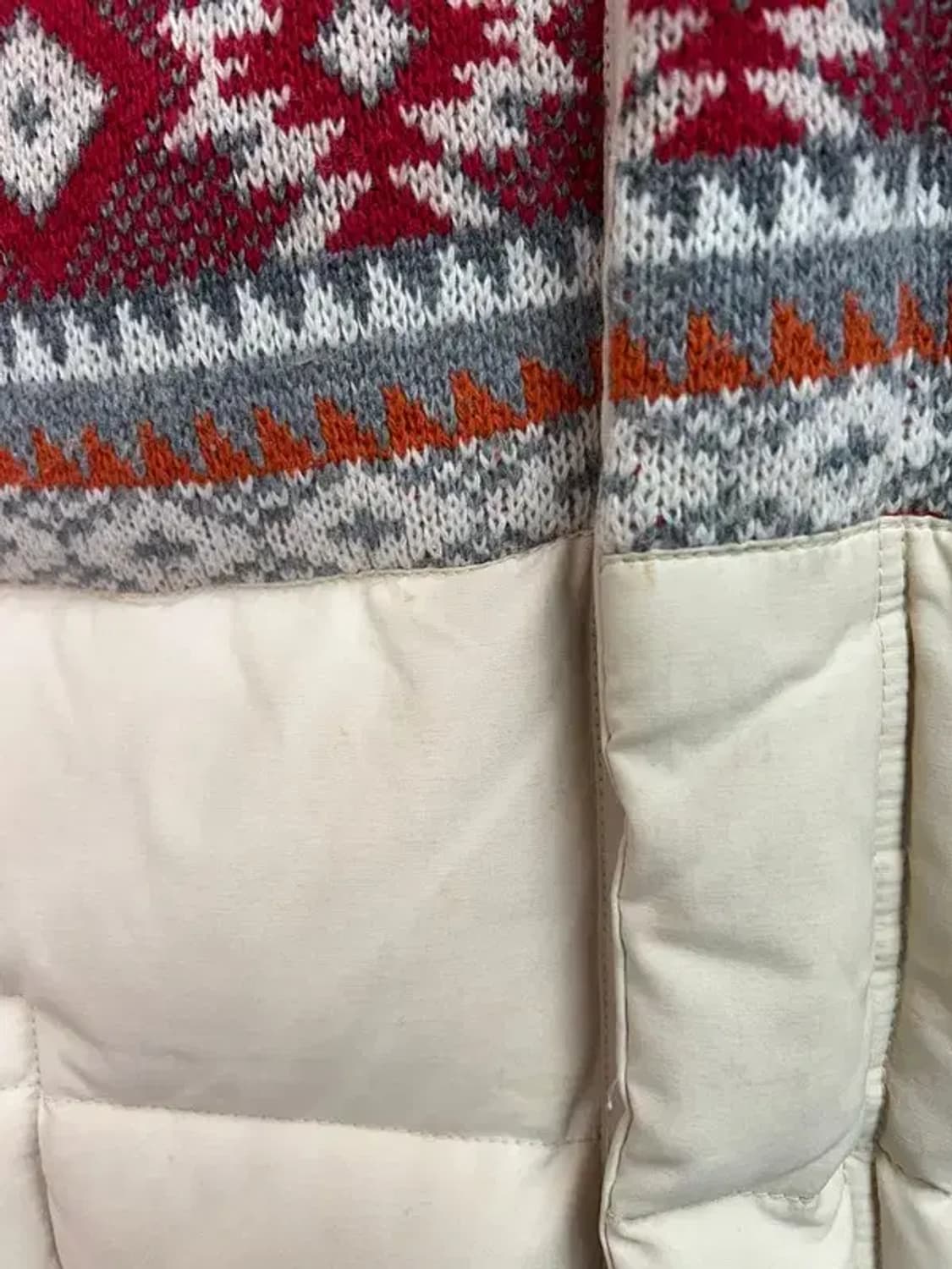 스몰 지프 오리털 덕다운 빈티지 패딩 조끼 아이보리 상품이미지5