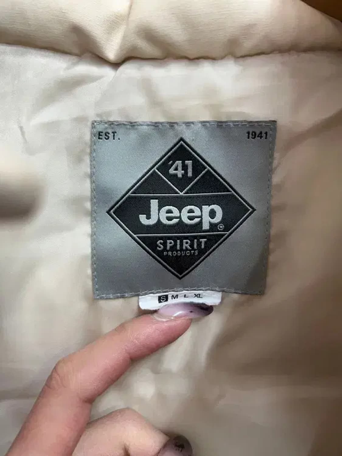 스몰 지프 오리털 덕다운 빈티지 패딩 조끼 아이보리 상품이미지8