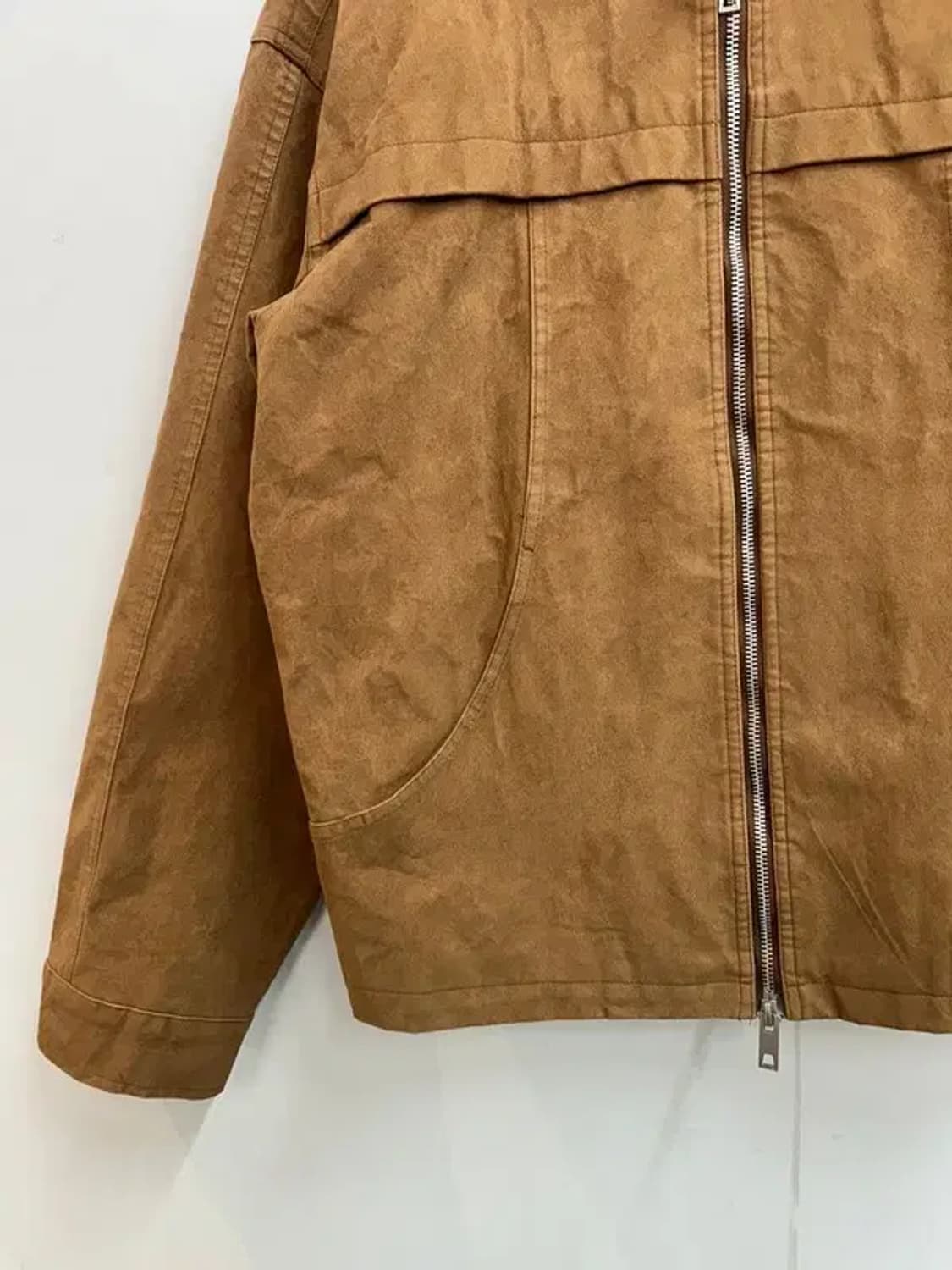 라지 라퍼지스토어 브라운 스웨이드 해링턴 바이커 자켓 상품이미지3