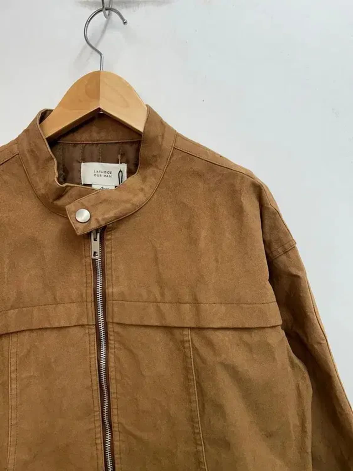 라지 라퍼지스토어 브라운 스웨이드 해링턴 바이커 자켓 상품이미지4