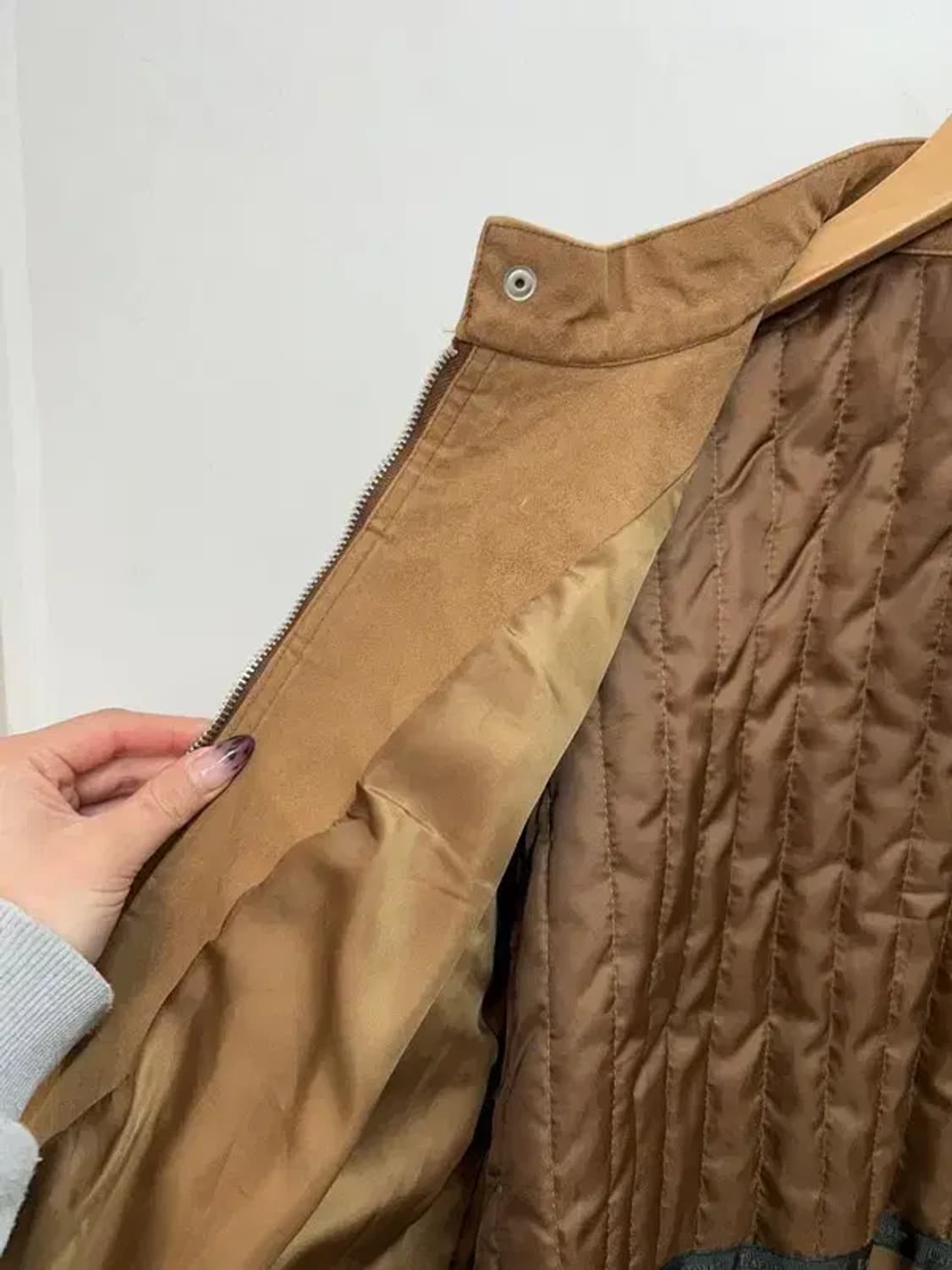 라지 라퍼지스토어 브라운 스웨이드 해링턴 바이커 자켓 상품이미지6