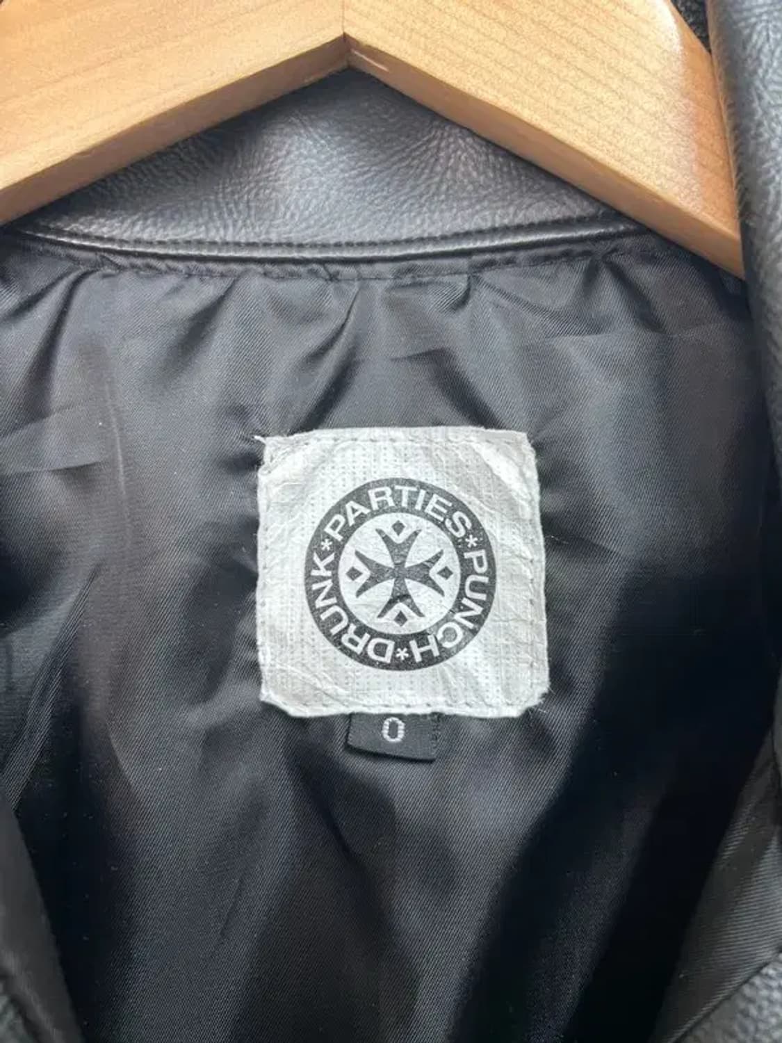 0 사이즈 펀치드렁크파티즈 비건 레더 크롭 라이더 재킷 상품이미지6