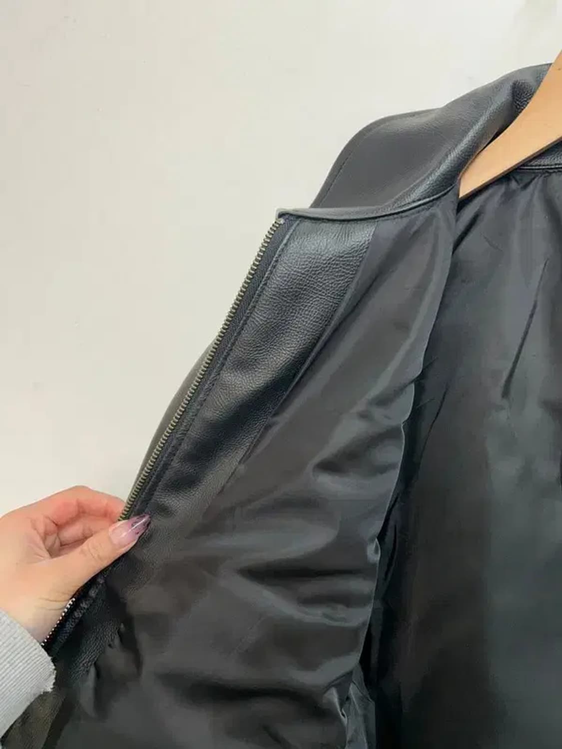 0 사이즈 펀치드렁크파티즈 비건 레더 크롭 라이더 재킷 상품이미지7