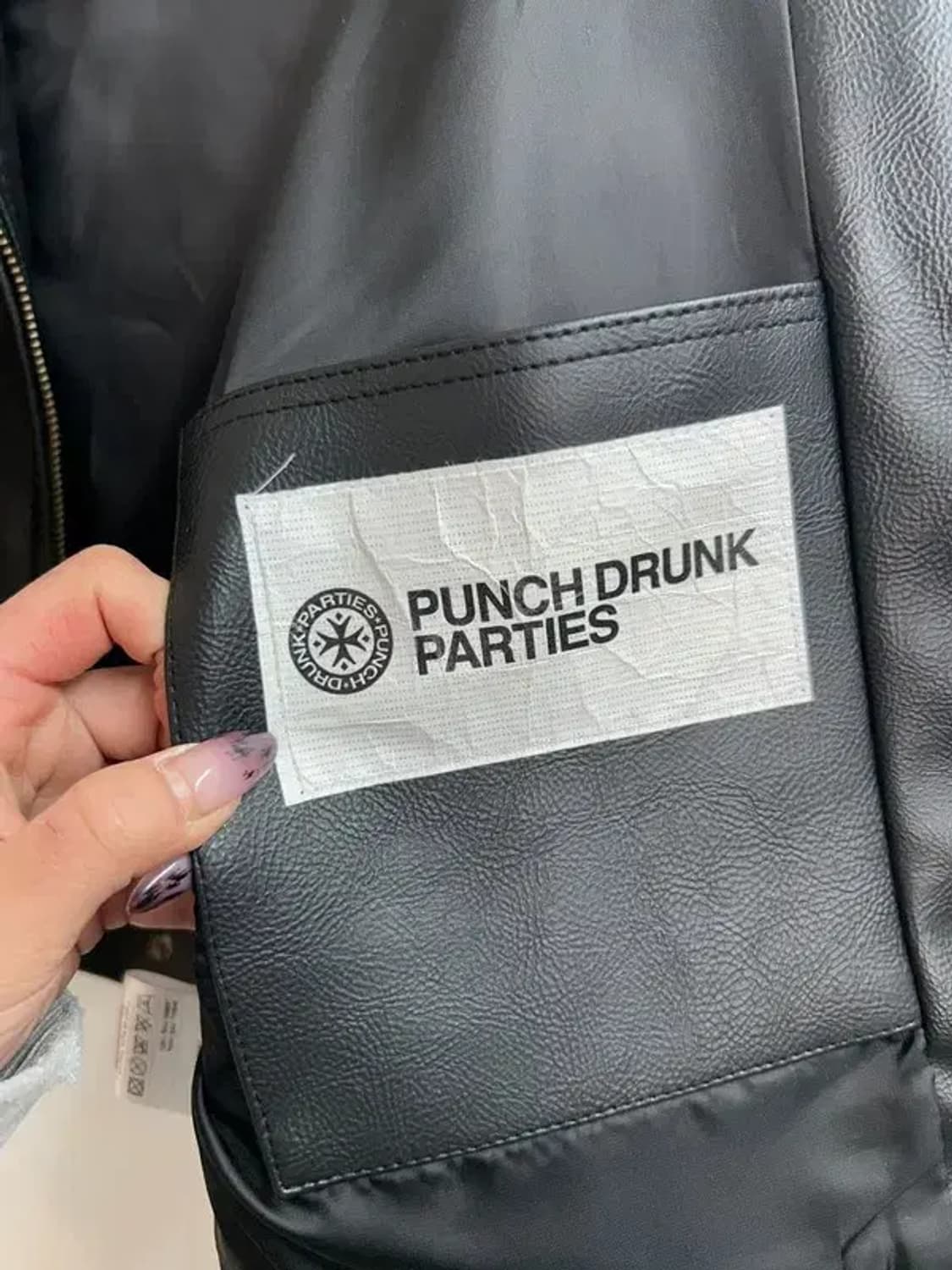 0 사이즈 펀치드렁크파티즈 비건 레더 크롭 라이더 재킷 상품이미지8